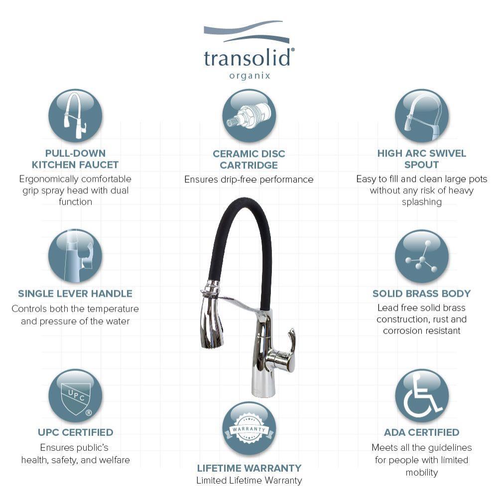 Transolid Organix Pull Down Kitchen Faucet