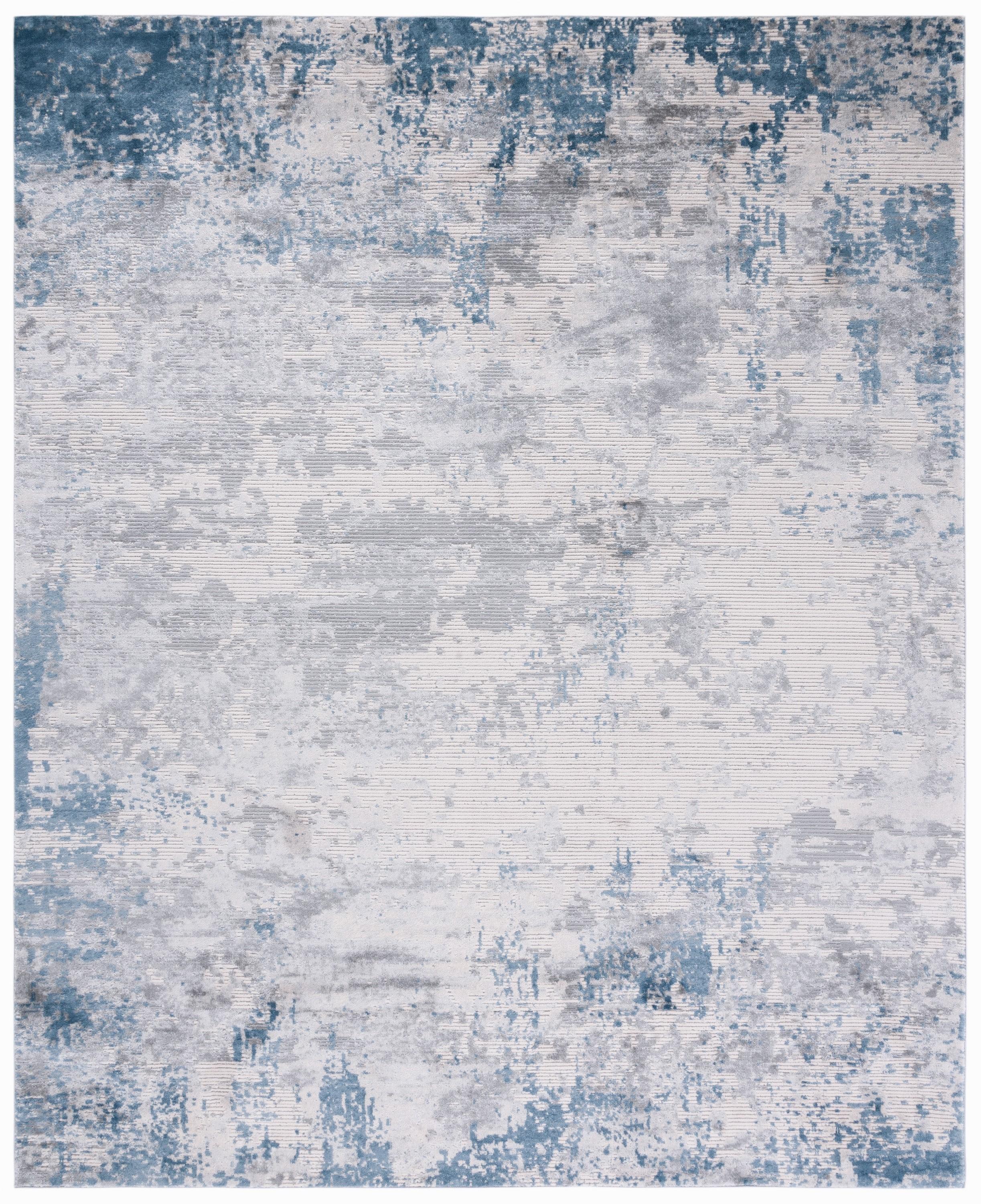 SAFAVIEH Invista Sylvester Abstract Area Rug, Grey/Blue, 9' x 12'