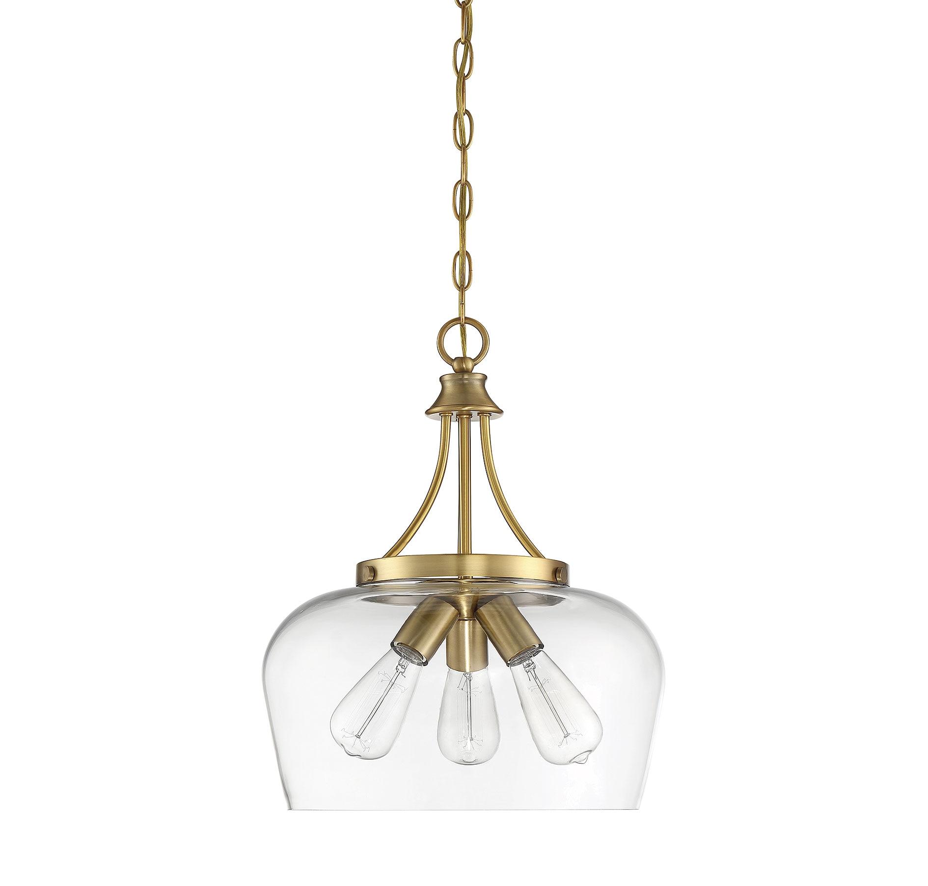 Savoy House Octave 3 - Light Pendant in  Warm Brass