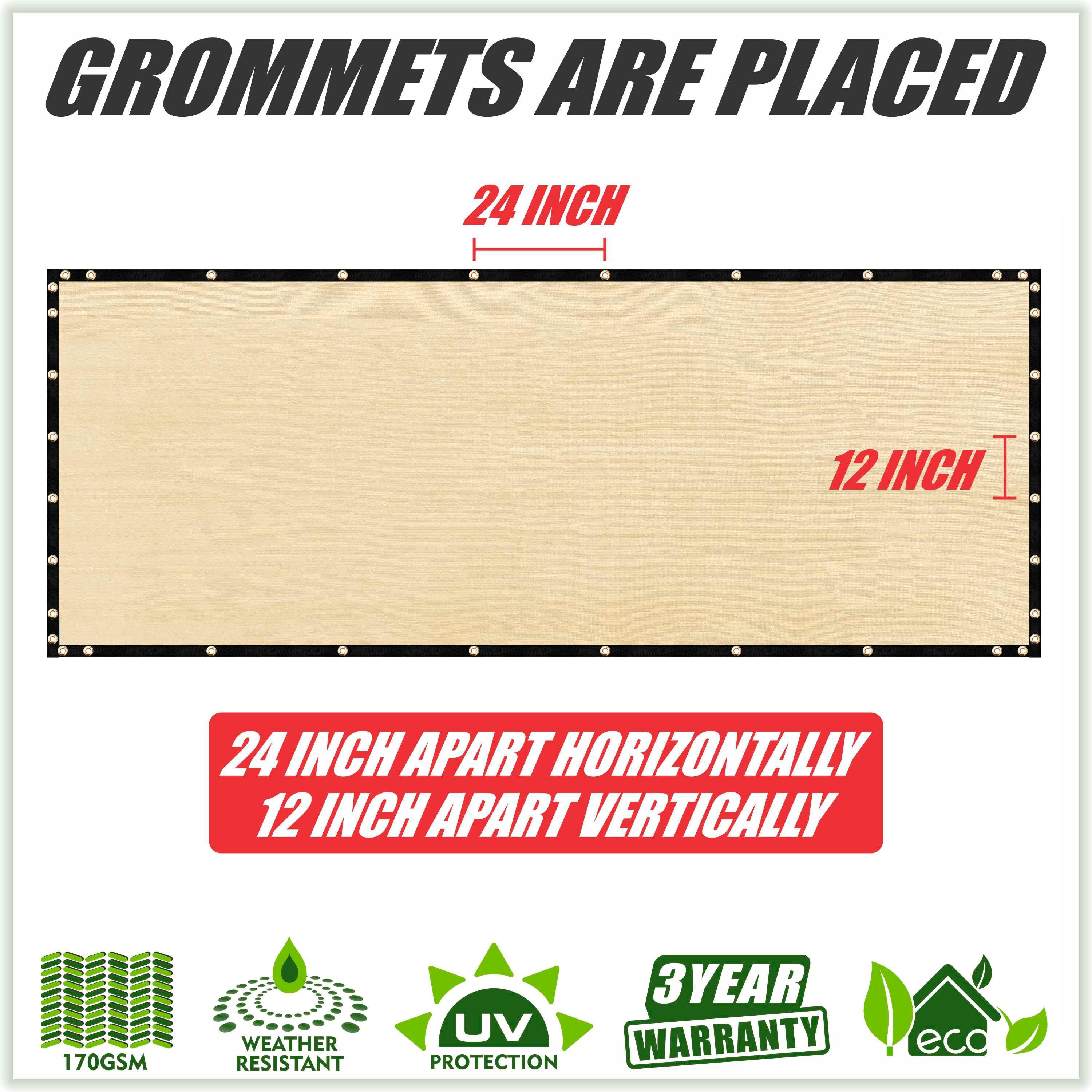 ColourTree Colour Tree Privacy Screen & Windscreen Fabric Cover – Durable Outdoor Fence Protection, UV-Resistant, Easy Installation