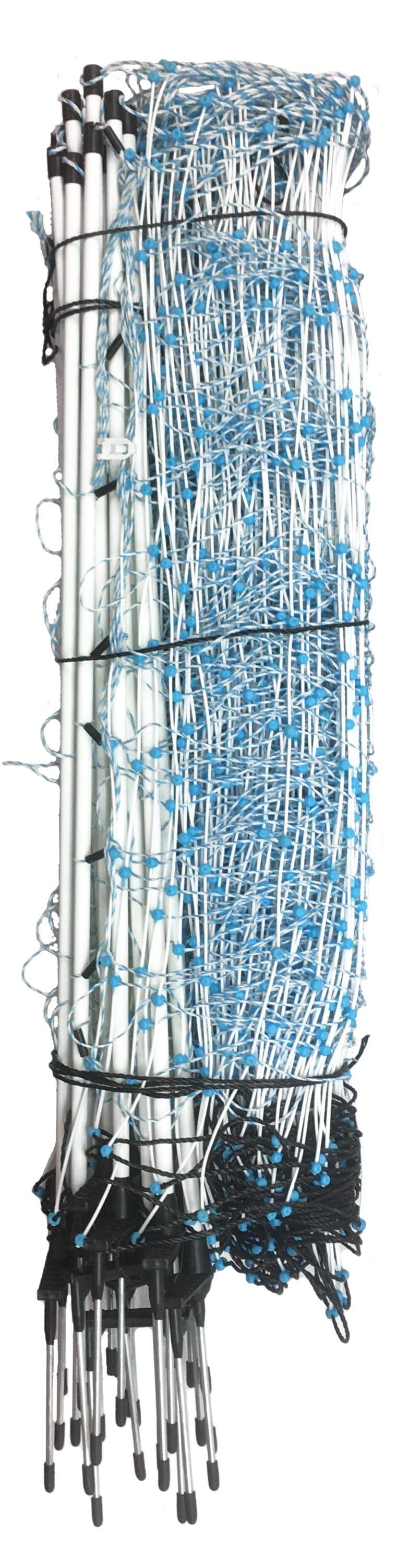 35" x 164' White and Blue Electric Fence Netting