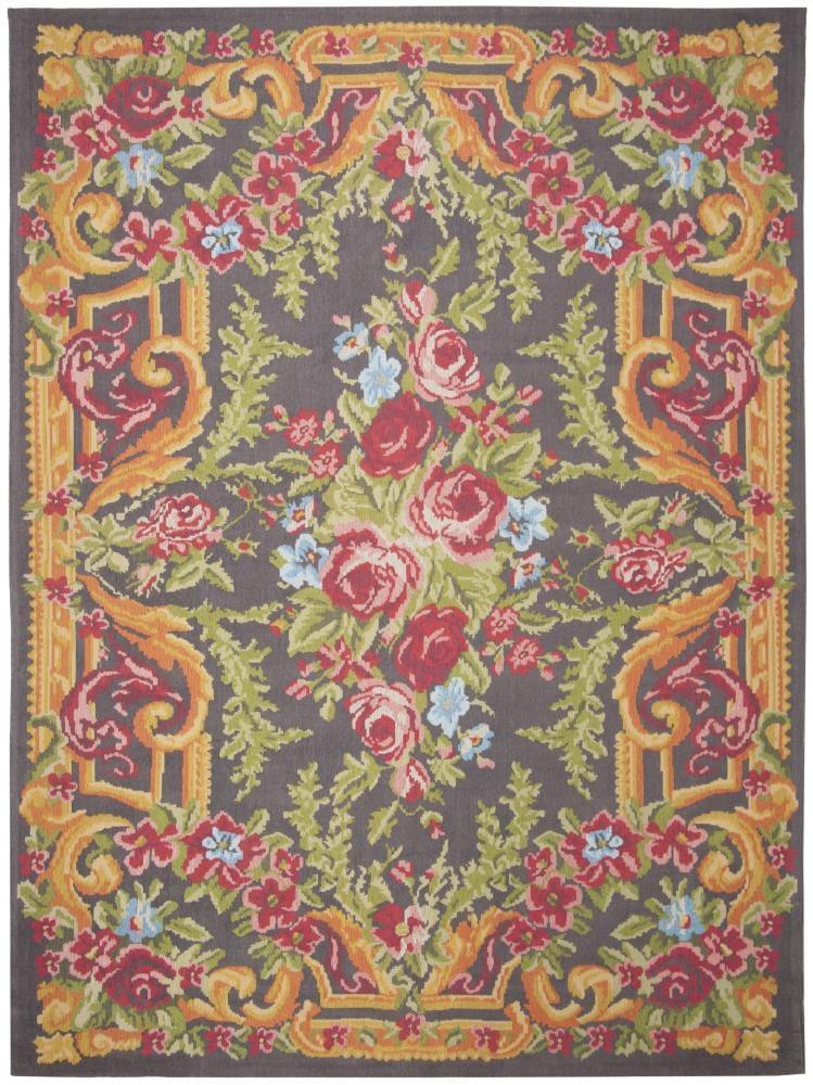 Classic Vintage CLV112 Power Loomed Area Rug - Grey/Rose - 8'x10' - Safavieh.