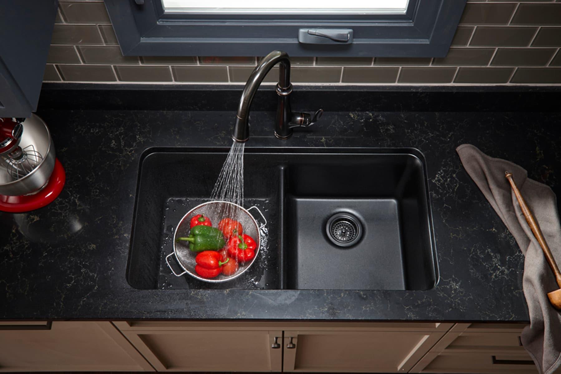 Cairn® 34" L x 18" W Under-Mount Double-Equal Kitchen Sink