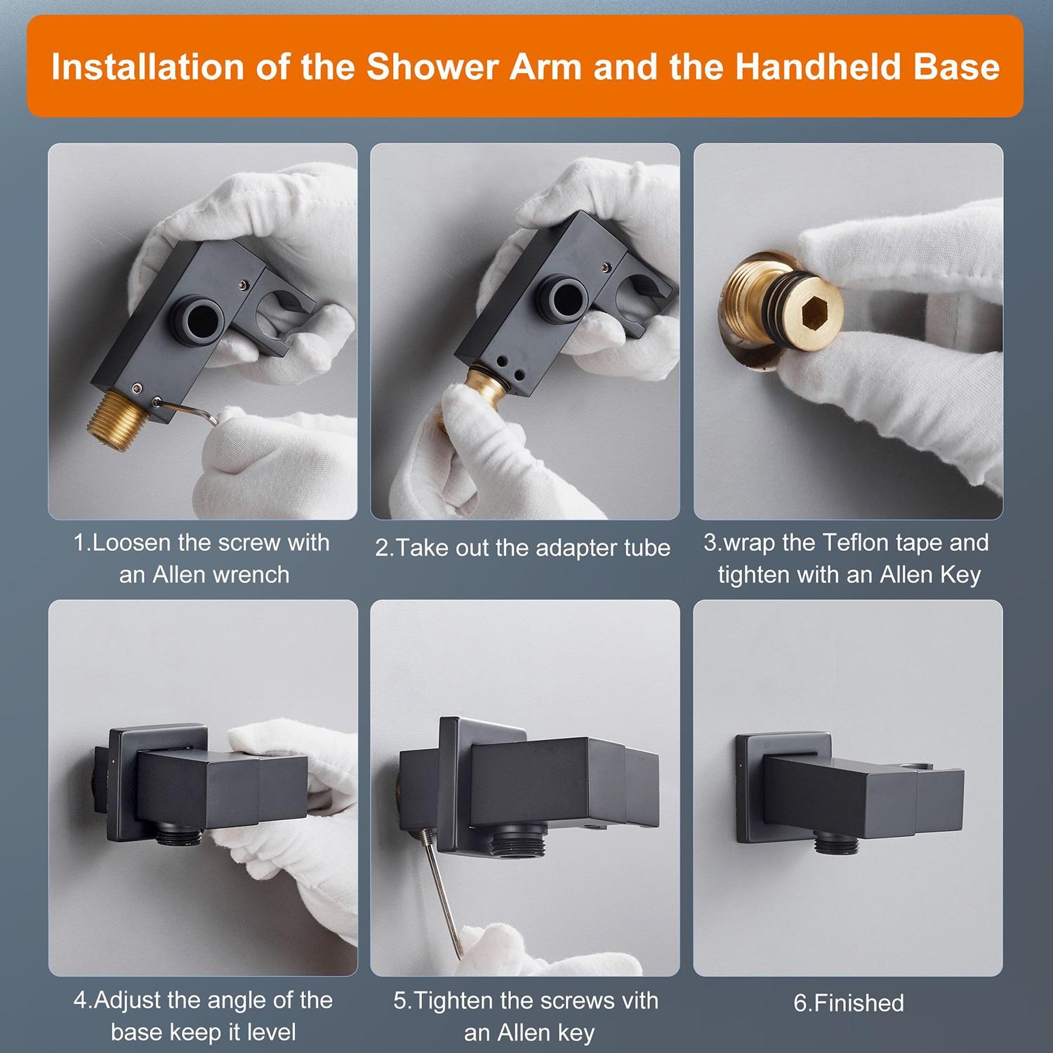 Cobbe Shower System, Matte Black Shower Faucets Sets Complete,Shower System,10 inches Rainfall Shower Head with Handheld, Shower Faucet Set for Bathroom Rough-in Valve Body and Trim Included