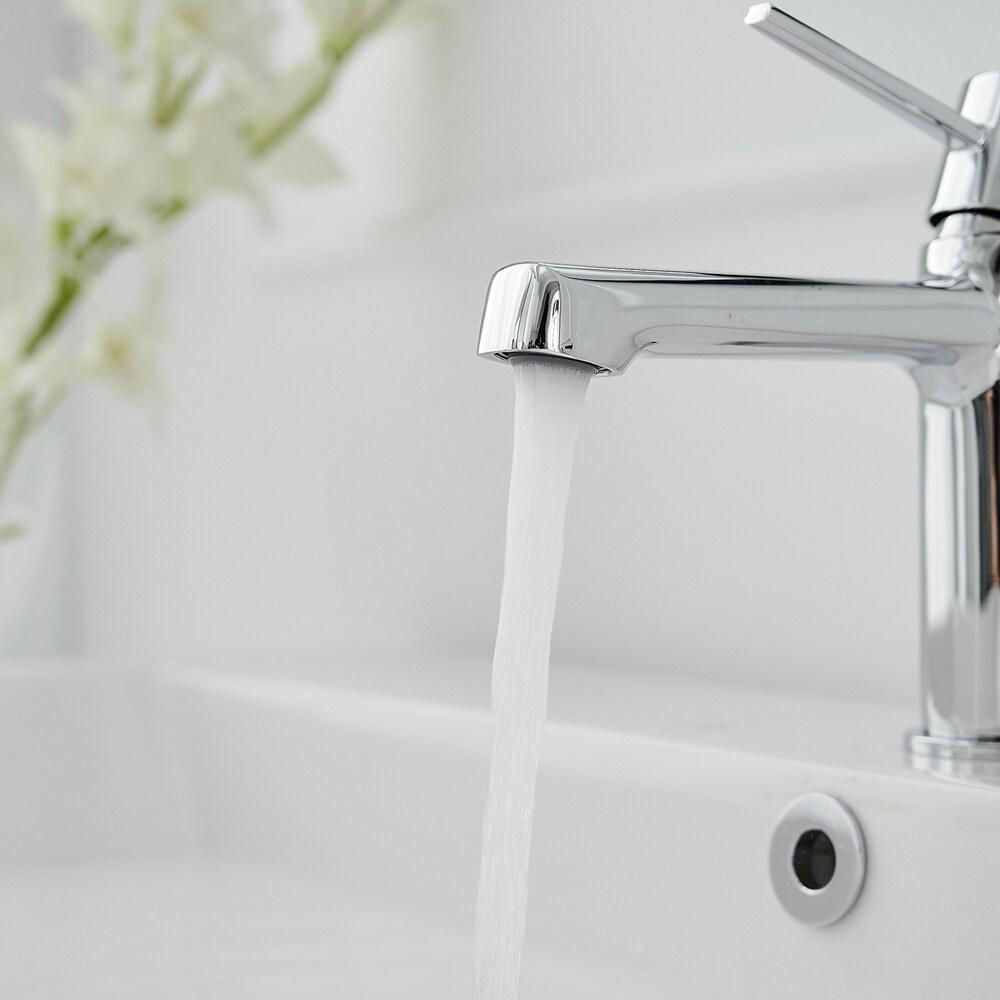 BWE Single Handle Single Hole Modern Bathroom Faucet Bathroom Drip-Free Vanity Sink Faucet