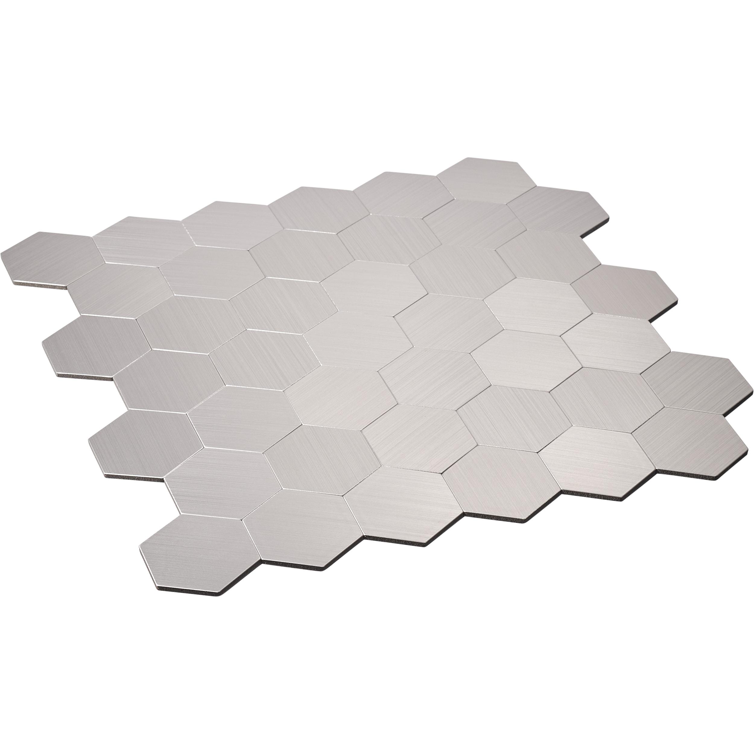 1.88'' W x 2.16'' L Metal Peel and Stick Mosaic Tile