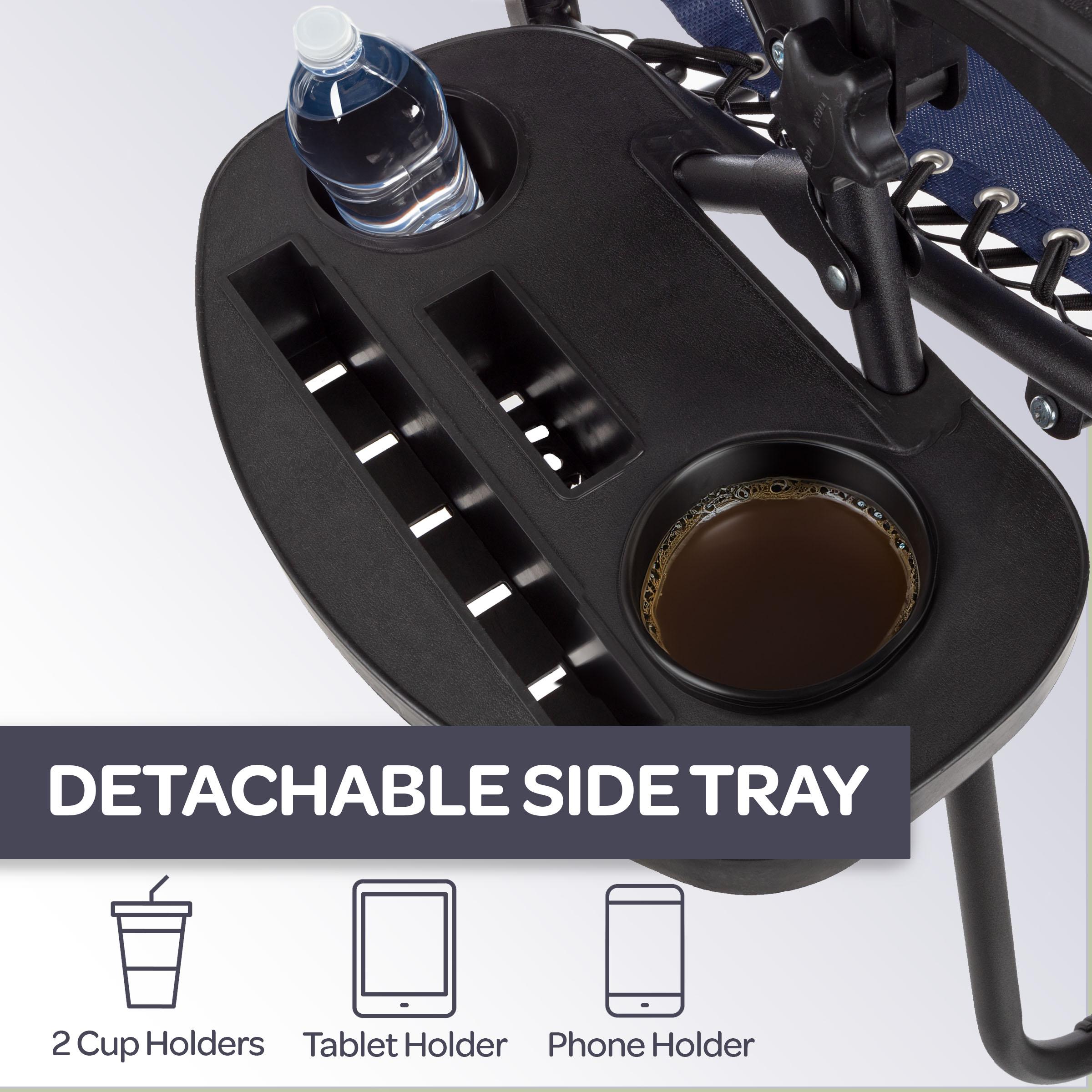 Hastings Home Zero-Gravity Recliner Chairs, Navy Blue, Set of 2