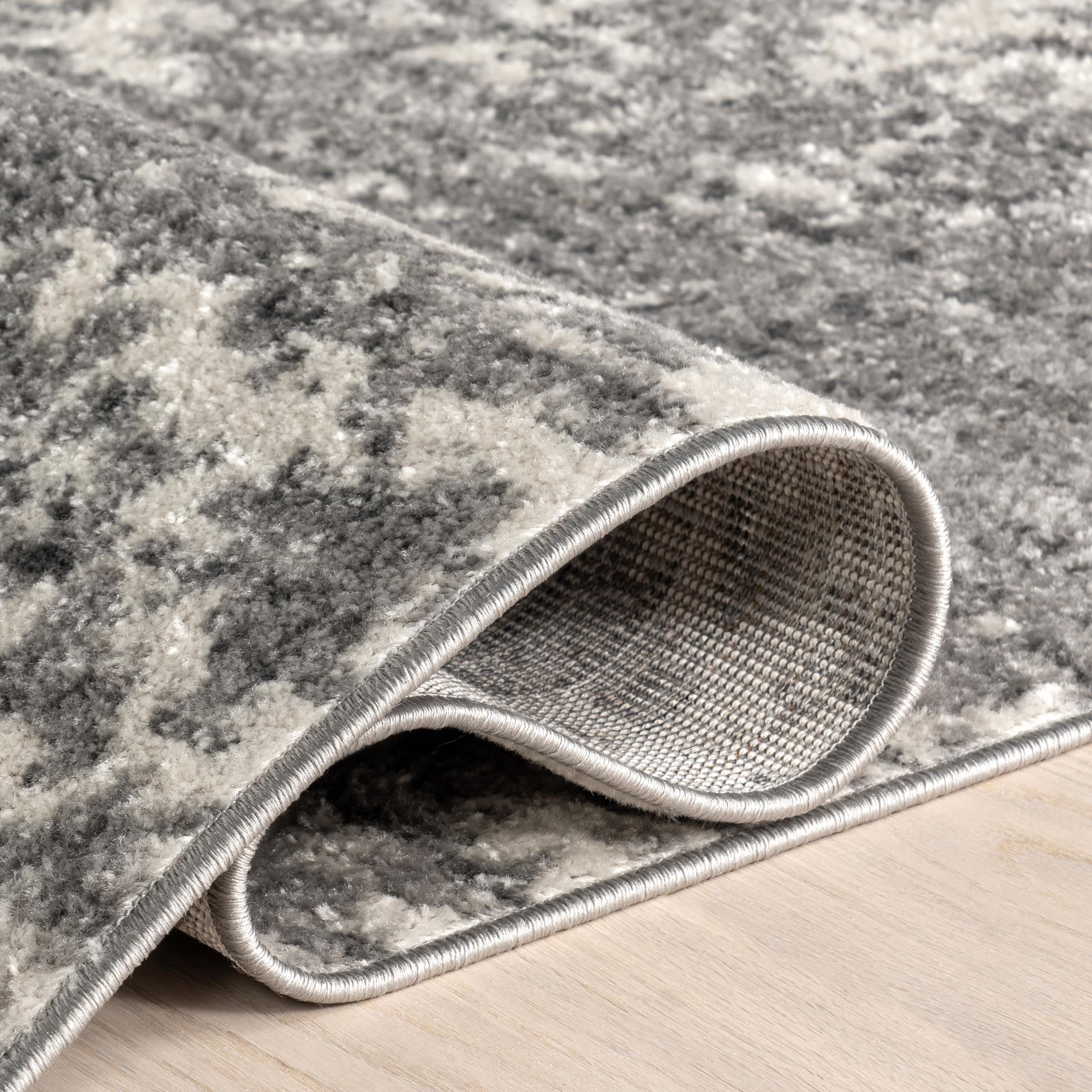 Nuloom Deedra Abstract 10 Round Indoor Area Rug for Living Room Bedroom Dining Room Kitchen, Grey/Ivory