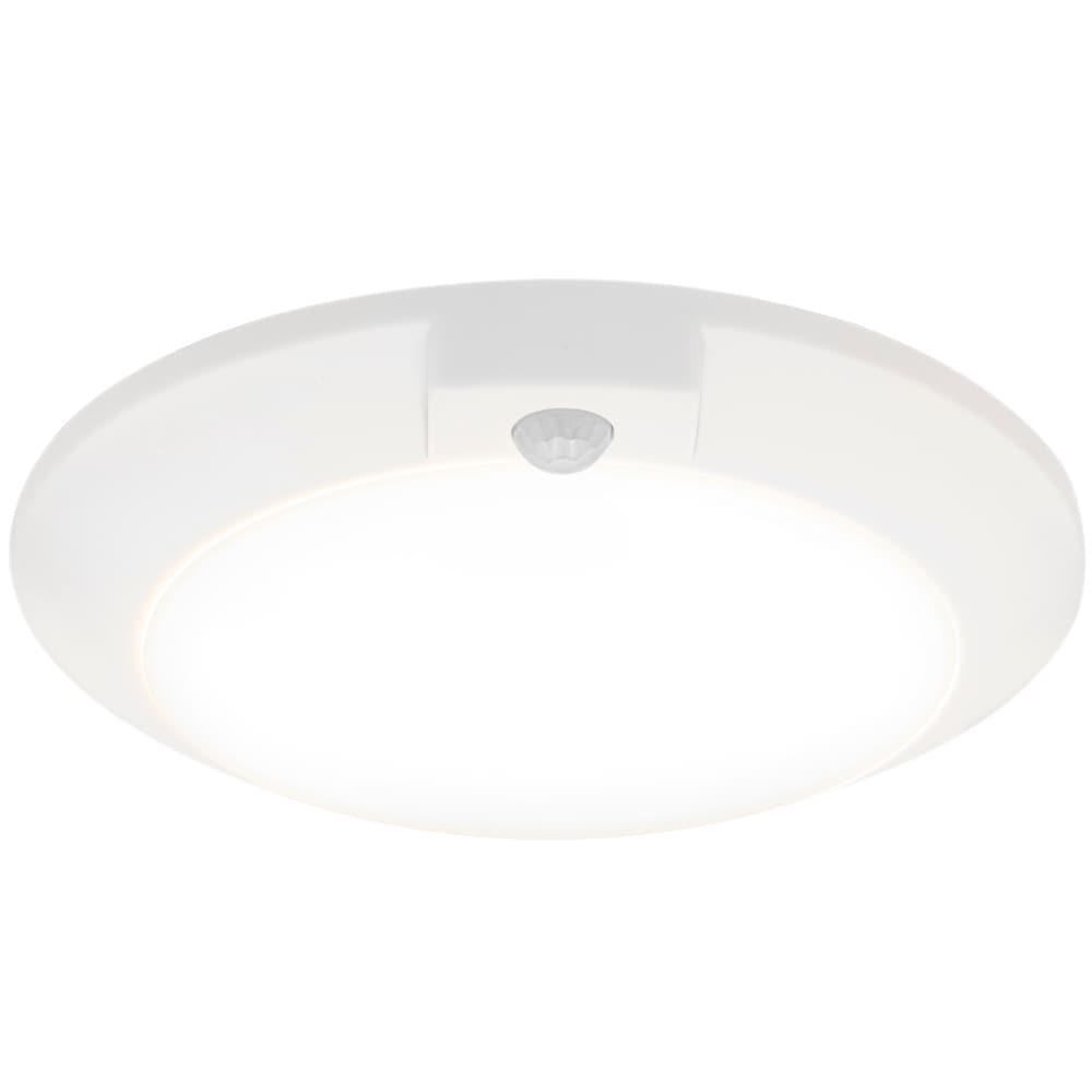 Maxxima 6 in. Round, Motion Sensor LED Ceiling Mount Light Fixture, 3000K Warm White, 600 Lumens Closet Light