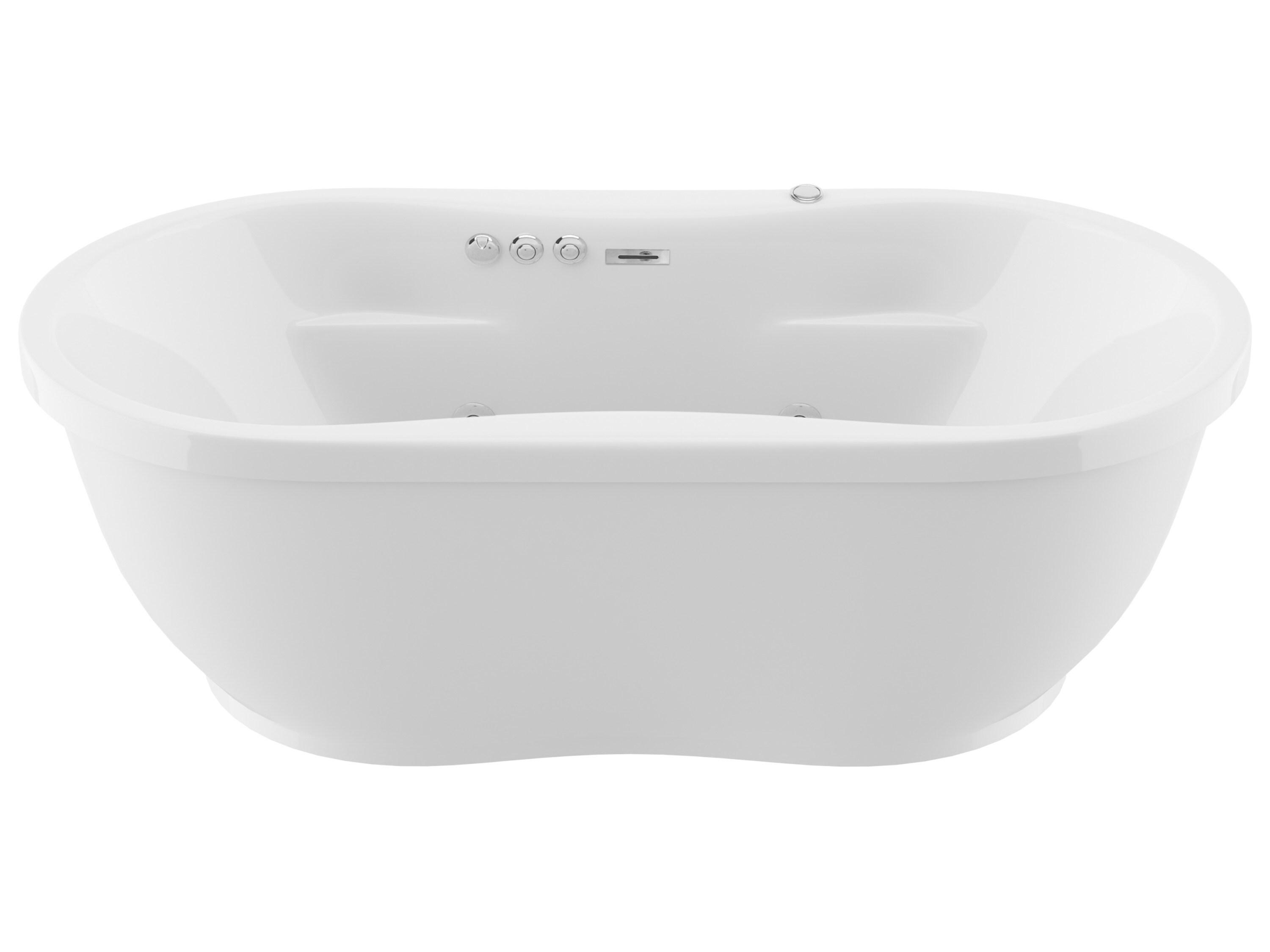 Lori 71.25” x 35.5” Freestanding Whirlpool and Air Acrylic Bathtub