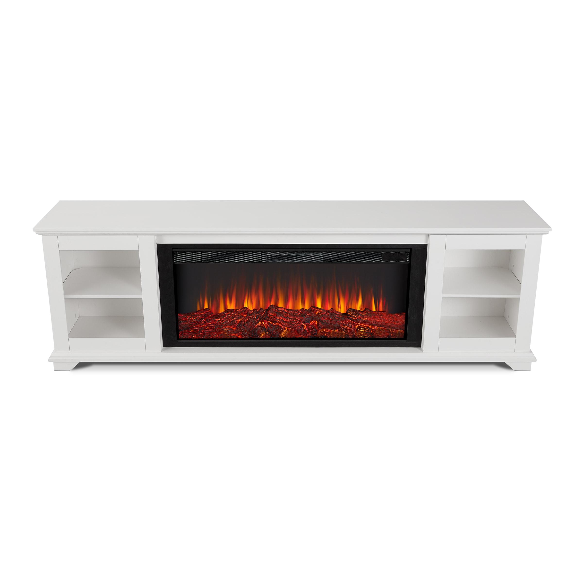 Benjamin 81" Landscape TV Stand with Electric Fireplace by Real Flame