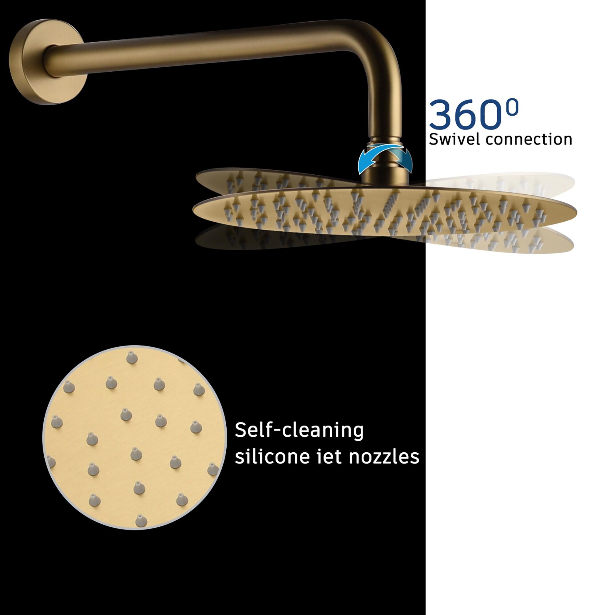 Pressure-Balanced Complete Shower System with 10-Inch Rain Shower Head, Handheld, Rough-in Valve