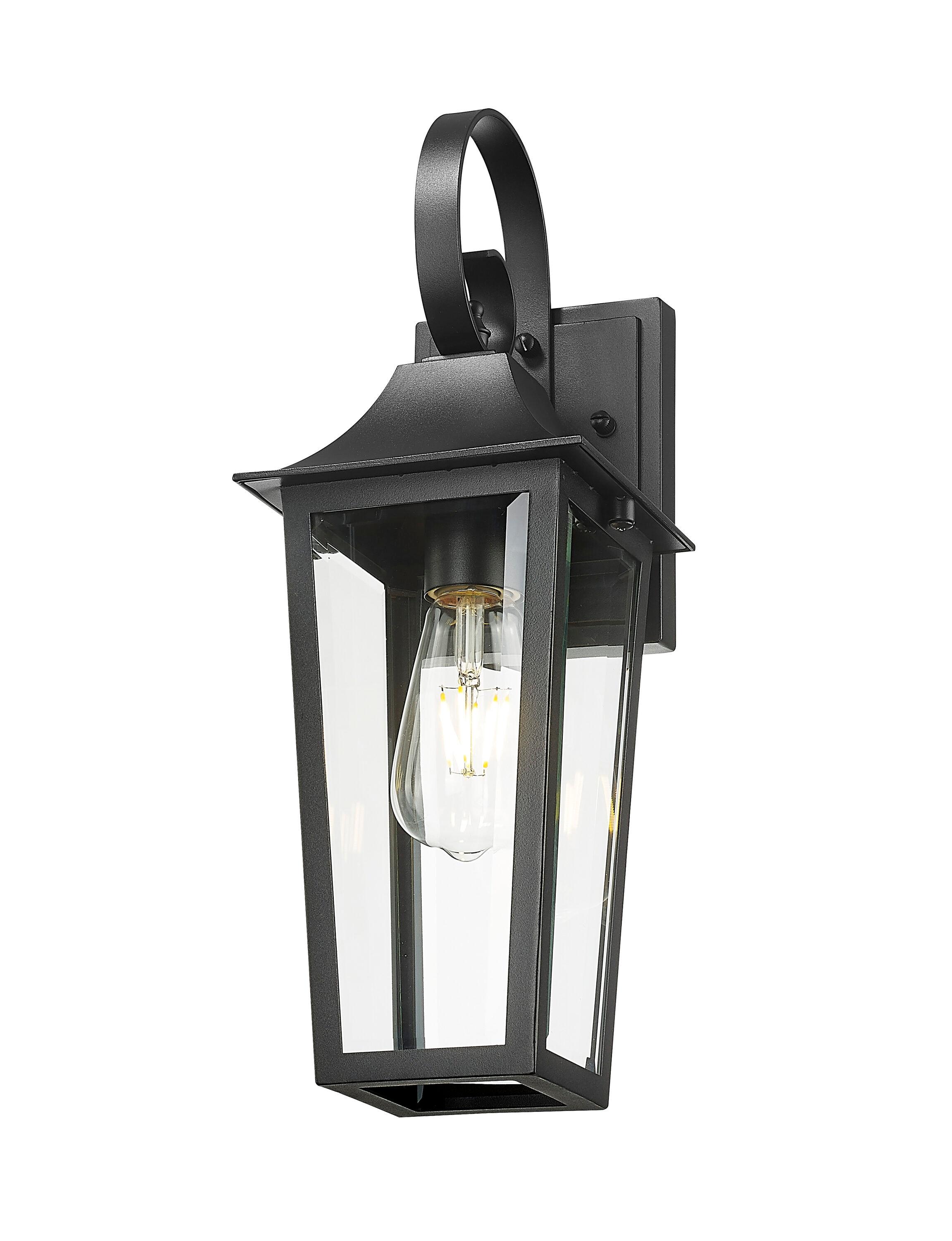 Gannon 1 Light Outdoor Wall Light in Black