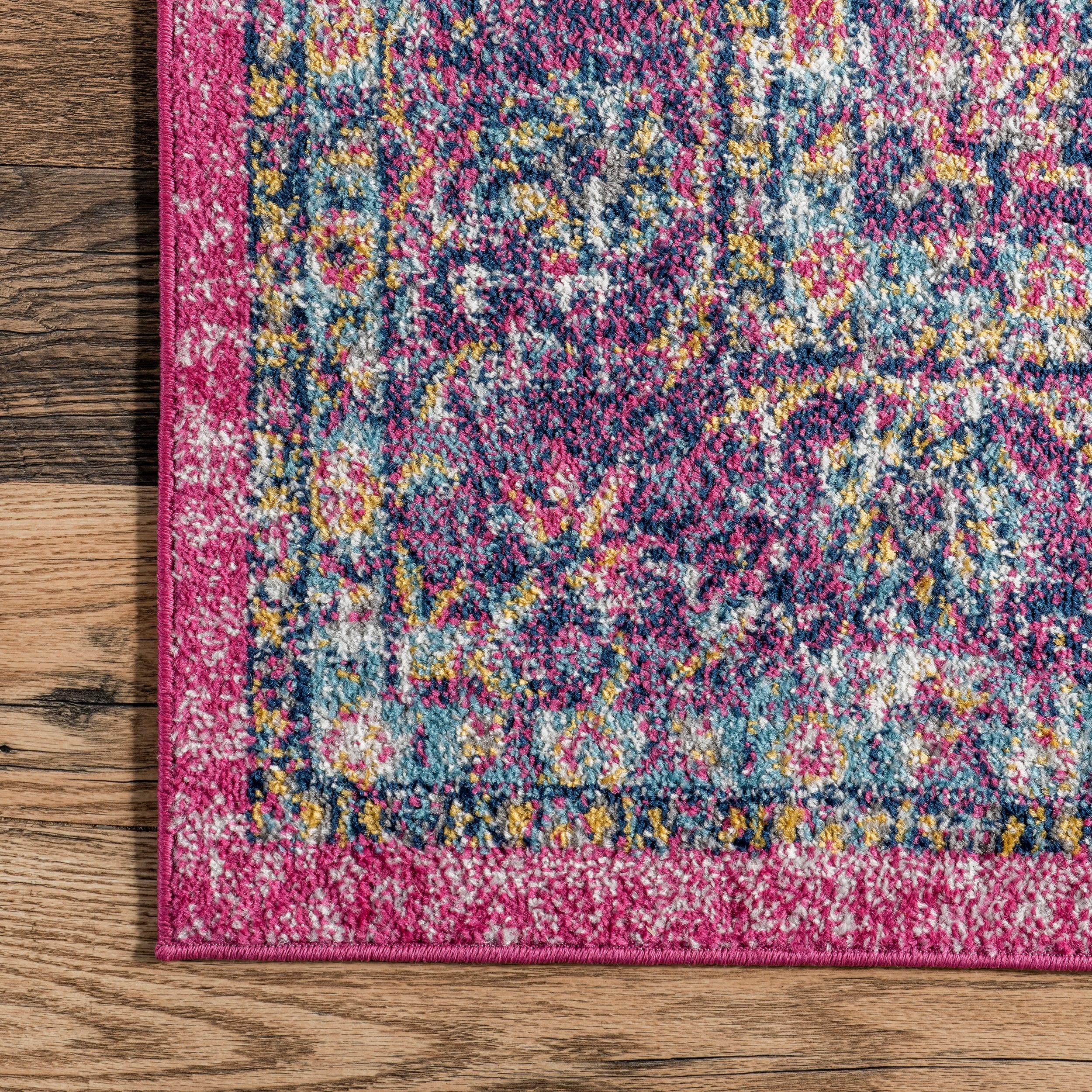 Nuloom Verona Vintage Persian Indoor Area Rug, 5' x 7' 5", Fuchsia