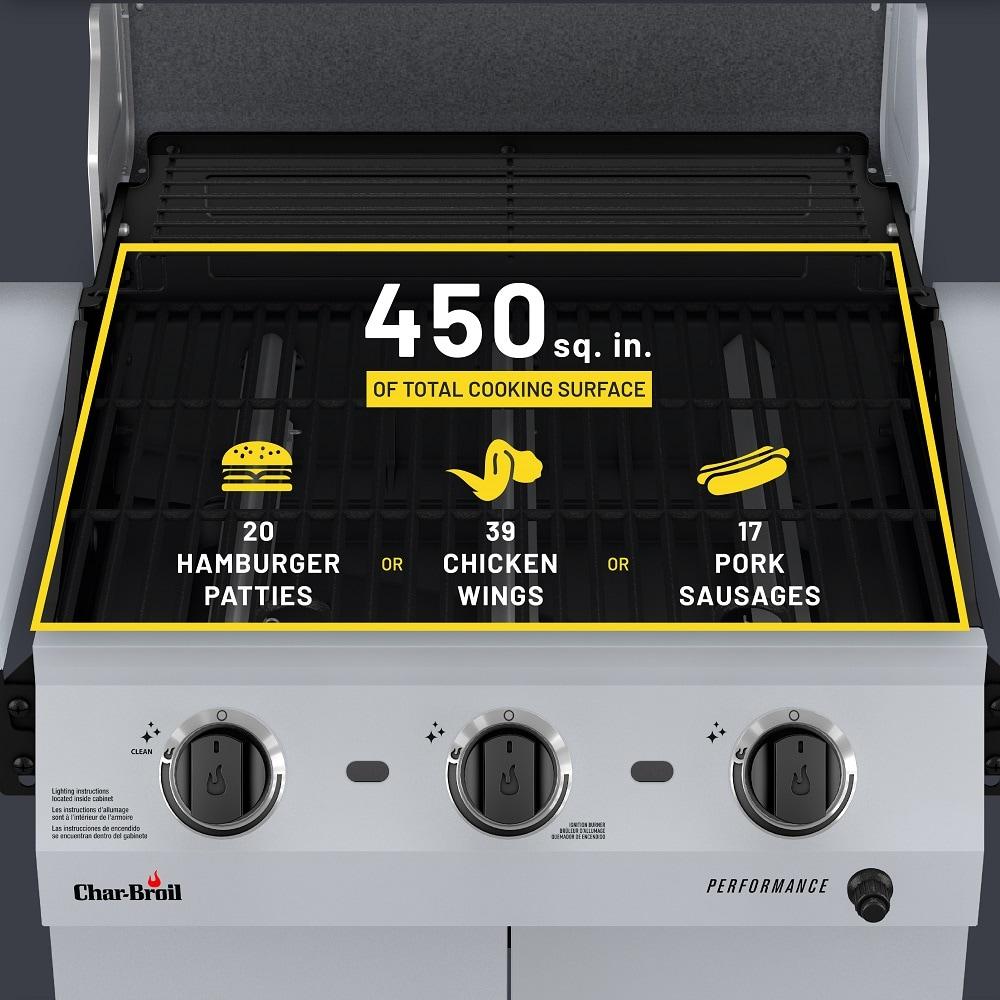 Charbroil Performance Series 3-Burner Propane Gas Grill Cabinet