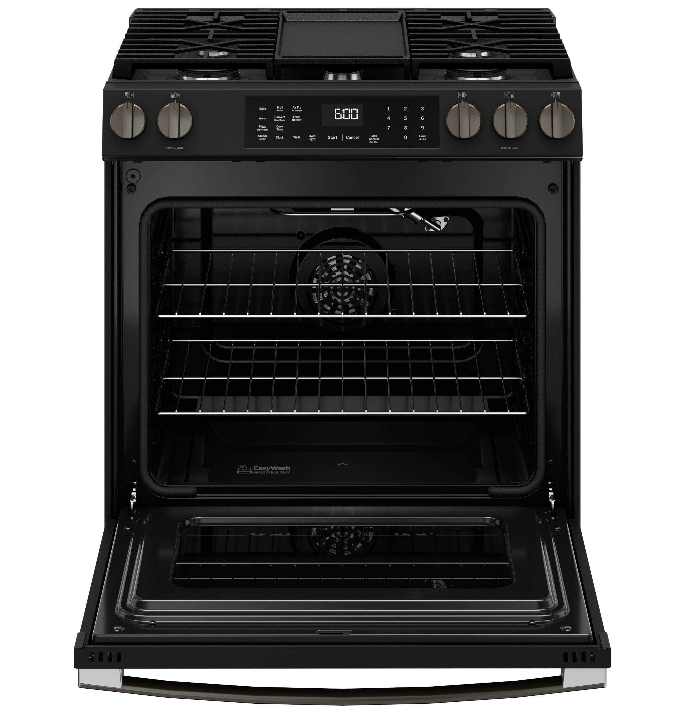 GE 30" Slide-In Front-Control Convection Gas Range with No Preheat Air Fry GGS600AVDS