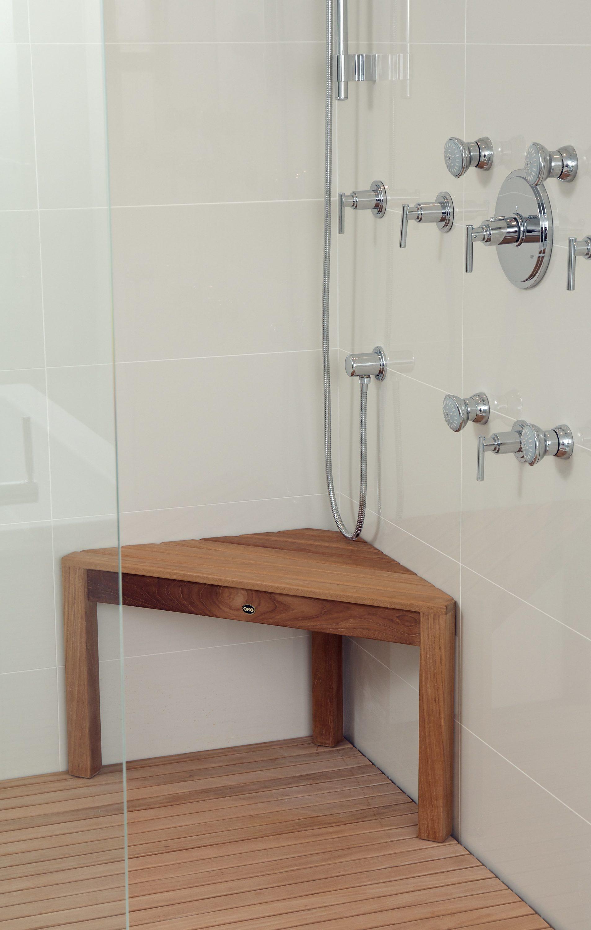 31.5'' W Teak Shower Bench