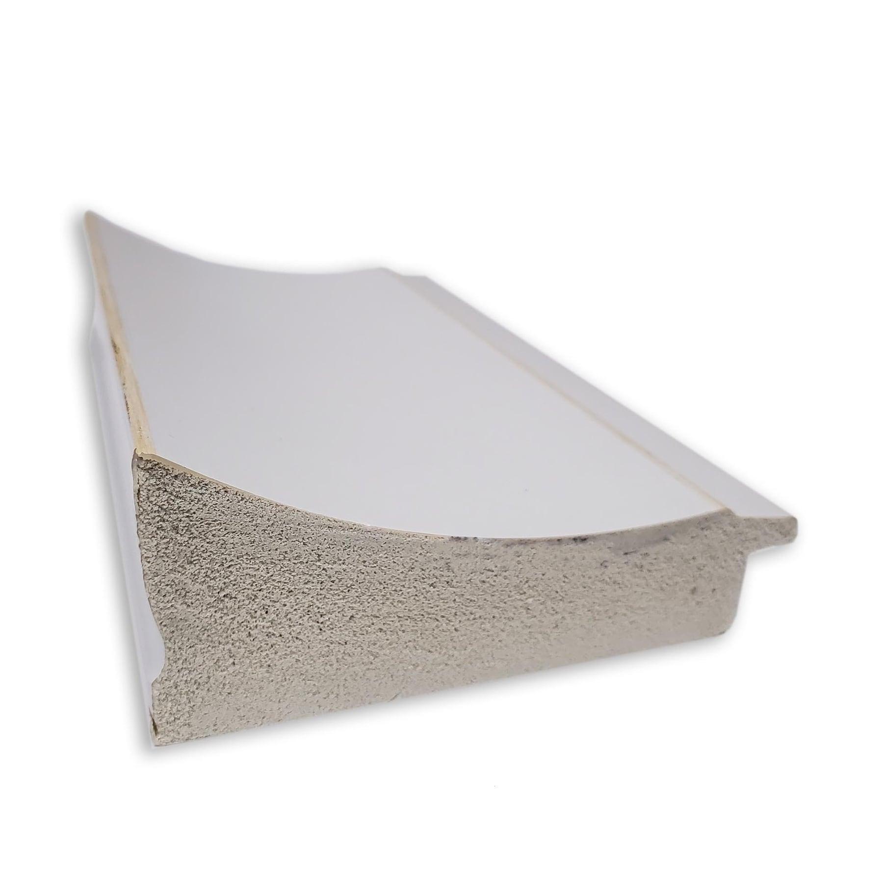 24" x 24" Flair Framed Bathroom Vanity Wall Mirror Soft White - Amanti Art: Satin Finish, Square Shape, No Assembly