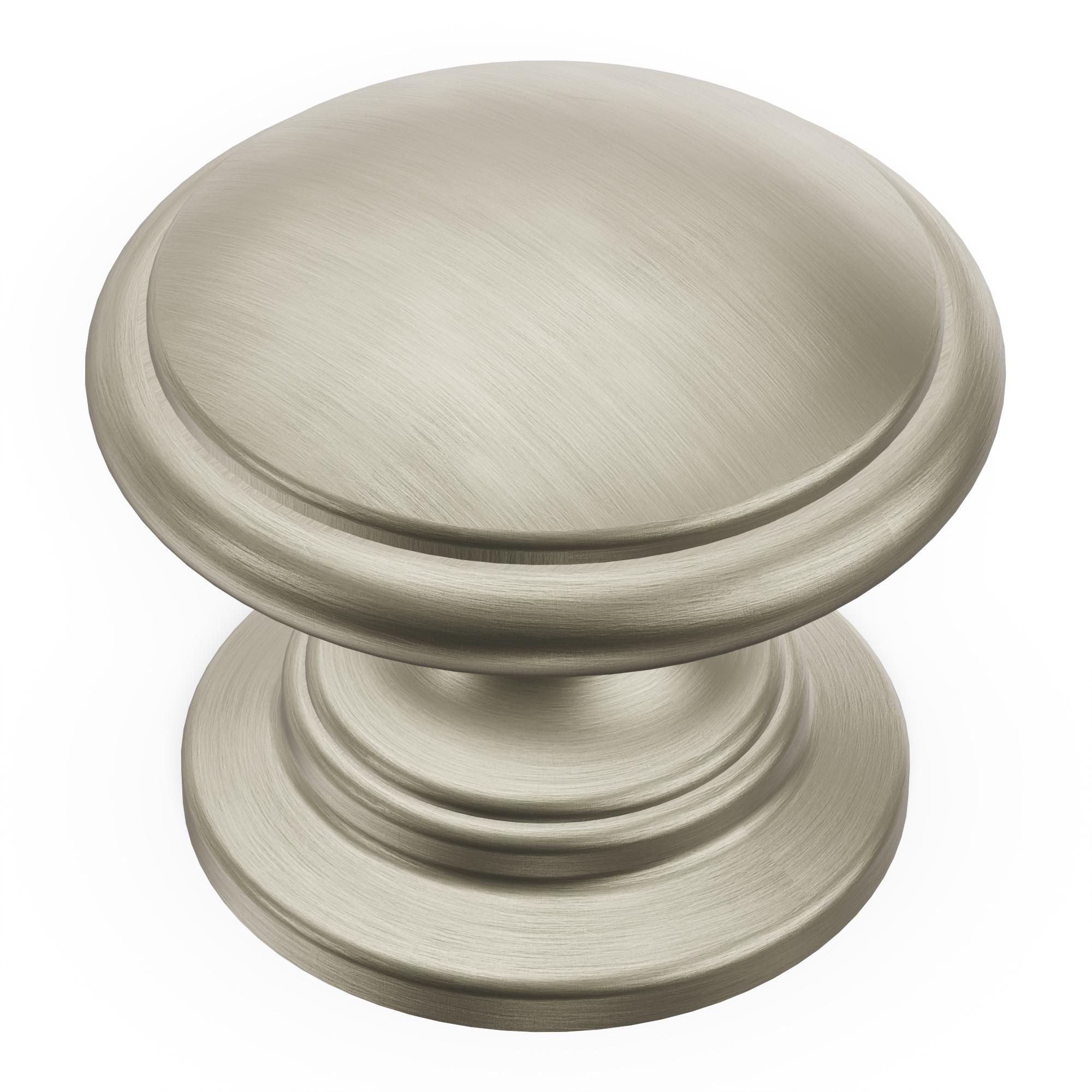 Stainless Steel Round Cabinet Knob with Mounting Hardware