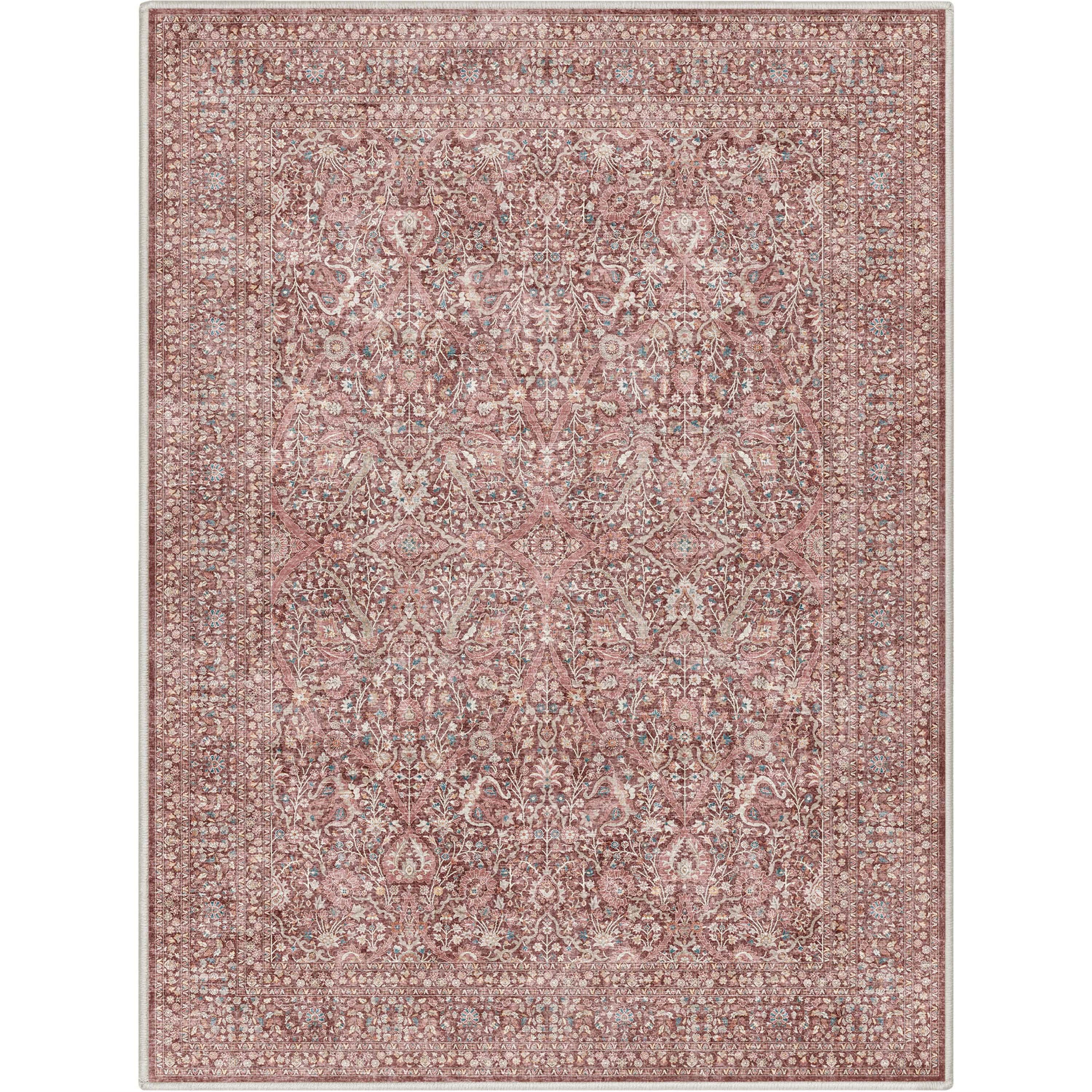 Well Woven Asha Isolde Vintage Oriental Red 3'11" x 5'3" Flat-Weave Area Rug