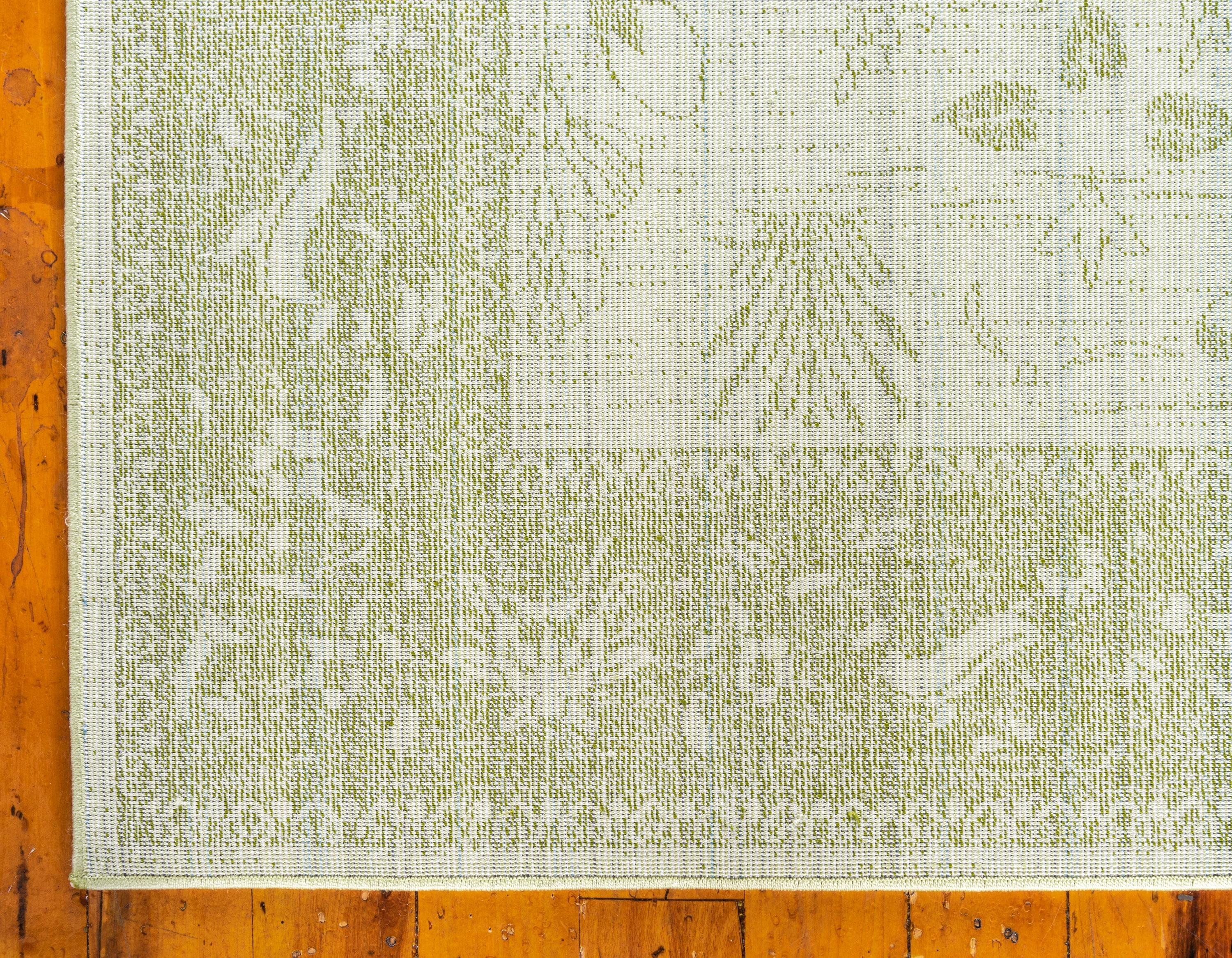 Unique Loom 7' 1 x 10' 0 Light Green La Jolla Floral Area Rug