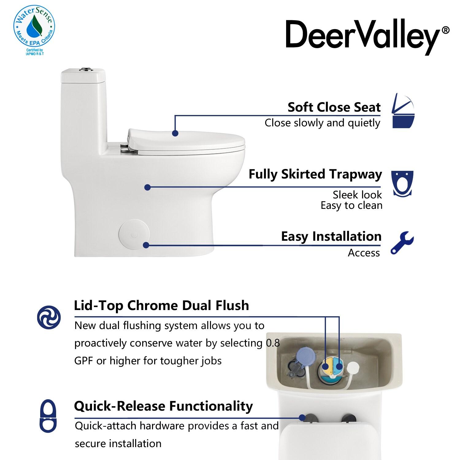 Ally Standard Bathroom Toielt, Modern Toilet with Comfort Chair Height Floor Mounted(Seat Included)