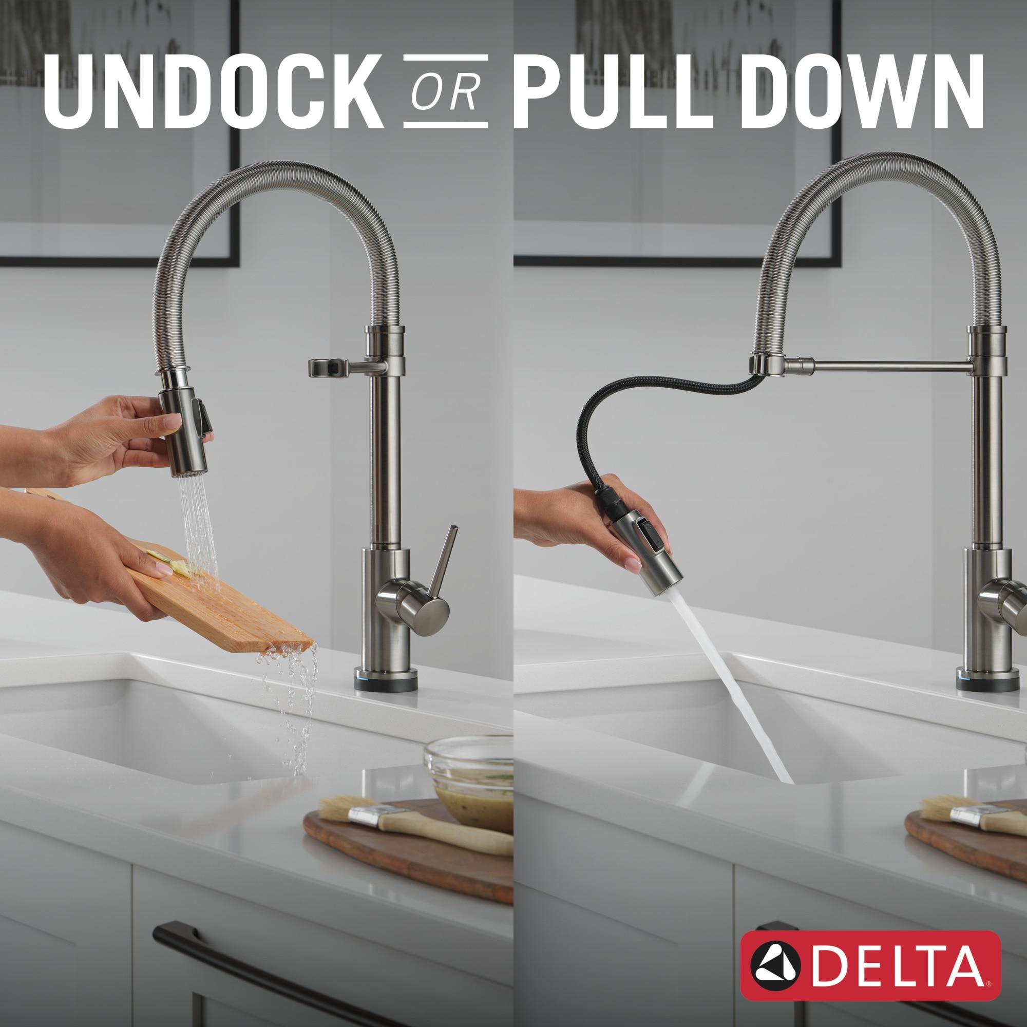Trinsic Pro Pull Down Touch Single Handle Kitchen Faucet with Accessories