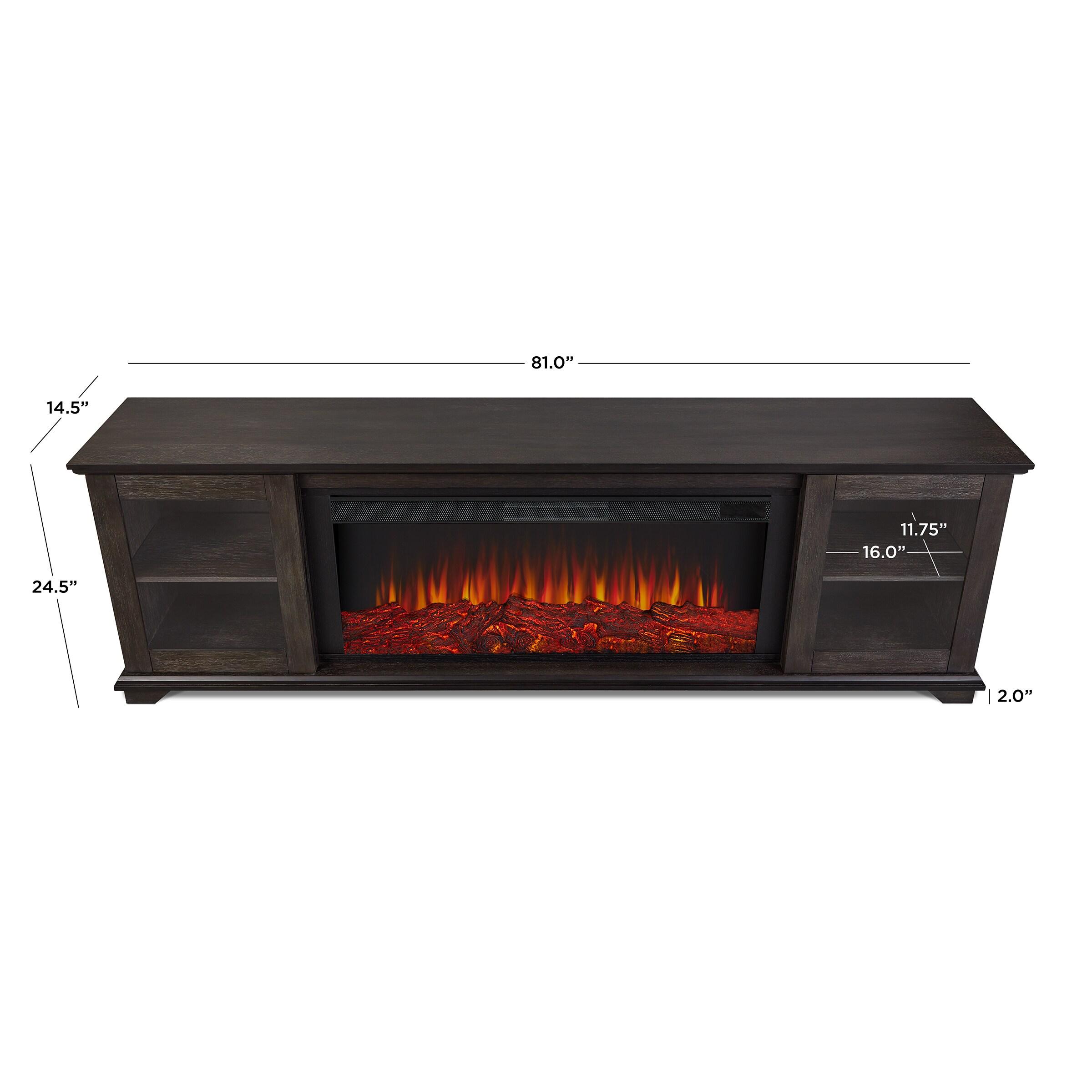 Real Flame Benjamin 81" Landscape TV Stand with Electric Fireplace by Real Flame