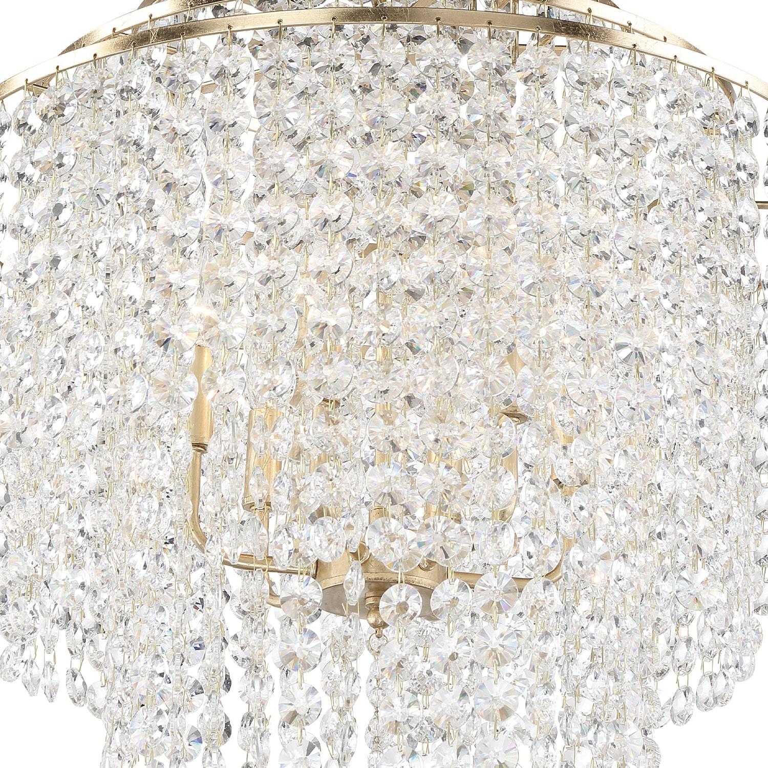Crystorama Lighting Gabrielle 6 - Light Chandelier in  Antique Gold