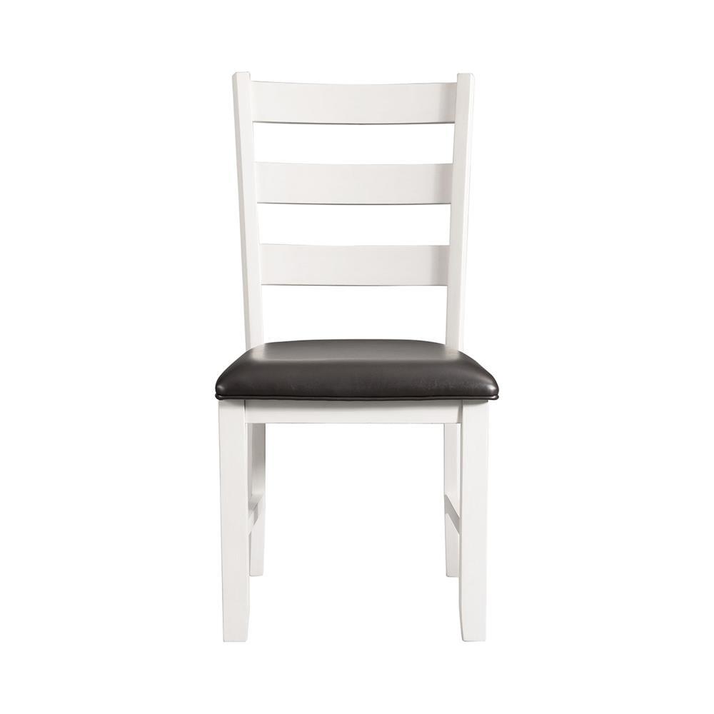 5pc Kona Dining Set Brown - Picket House Furnishings: Ladder Back Chairs, Wood Frame, Polyester Seat