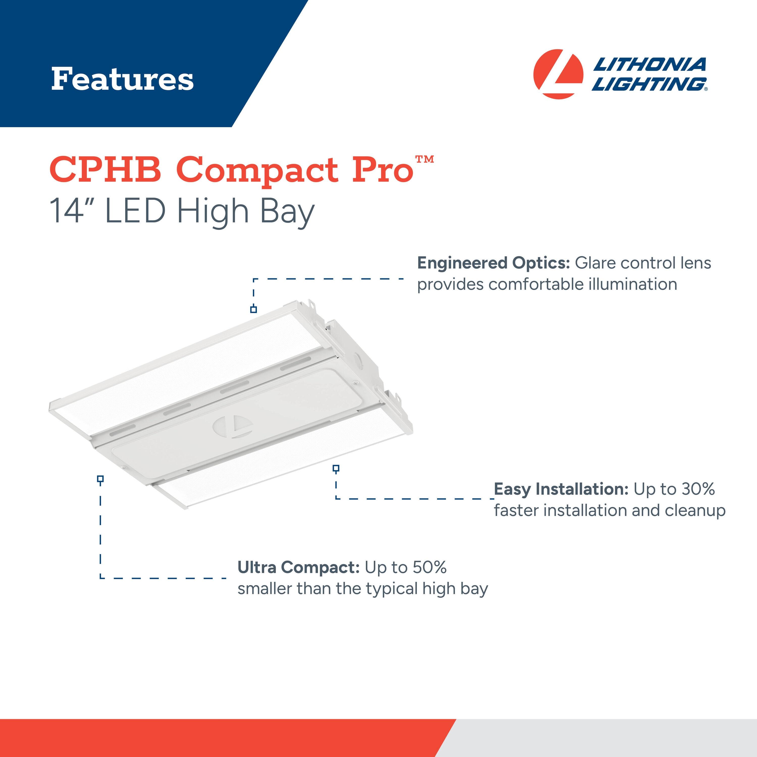 Lithonia Lighting Dimmable Rectangle High Bay Ceiling Light