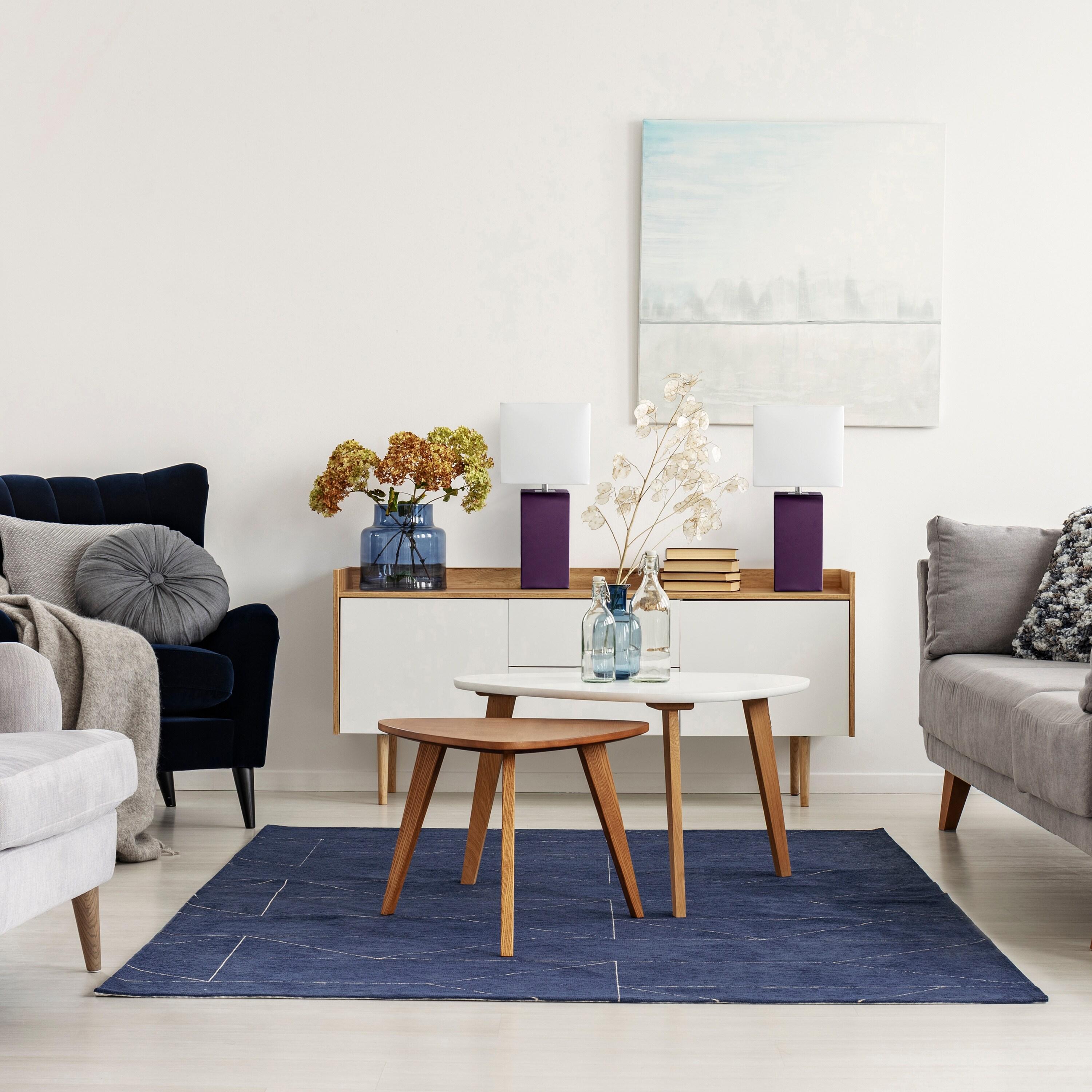 All the Rages 21" Base Table Lamp with White Rectangular Linen Shade