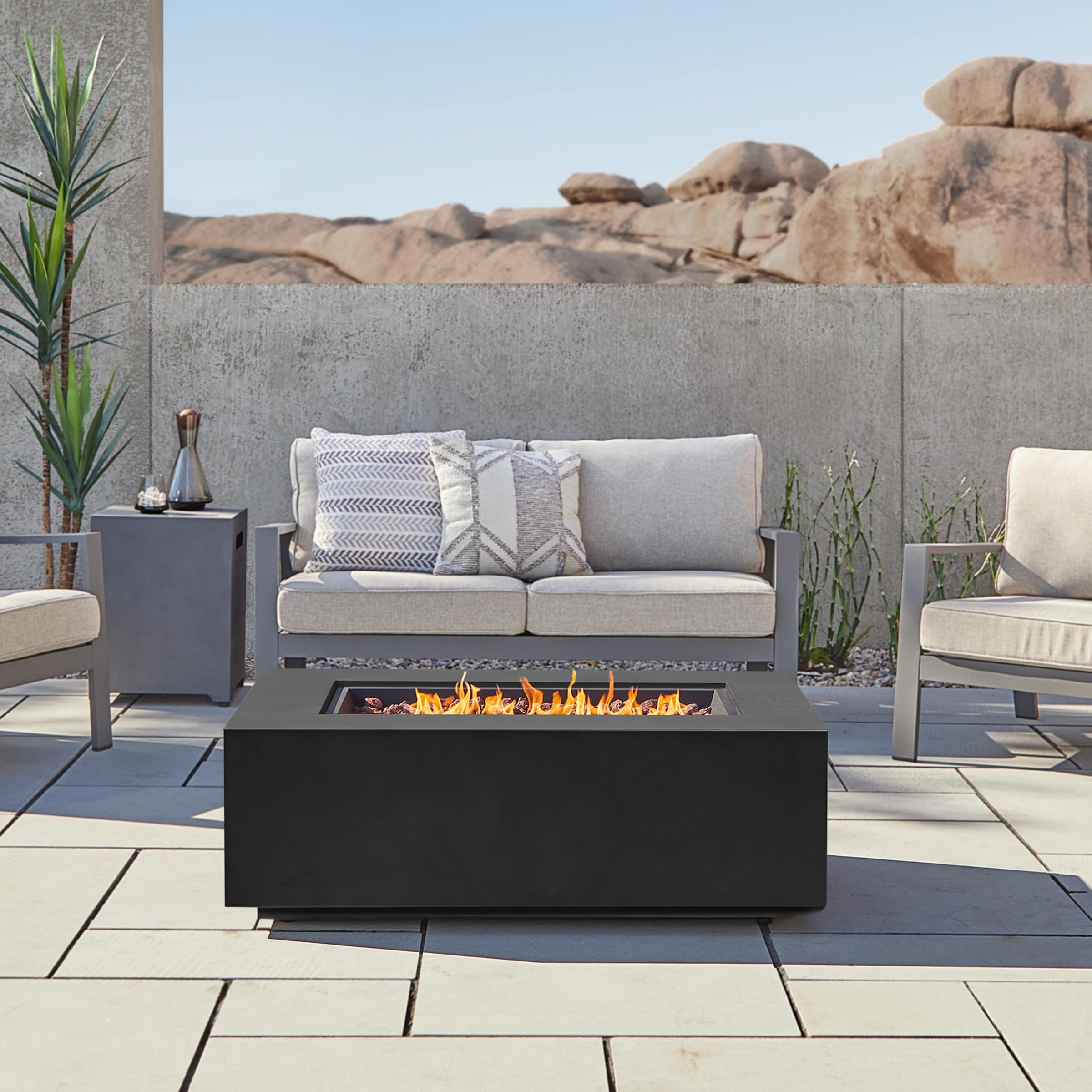 AEGEAN Propane / Natural Gas Outdoor Fire Pit Table