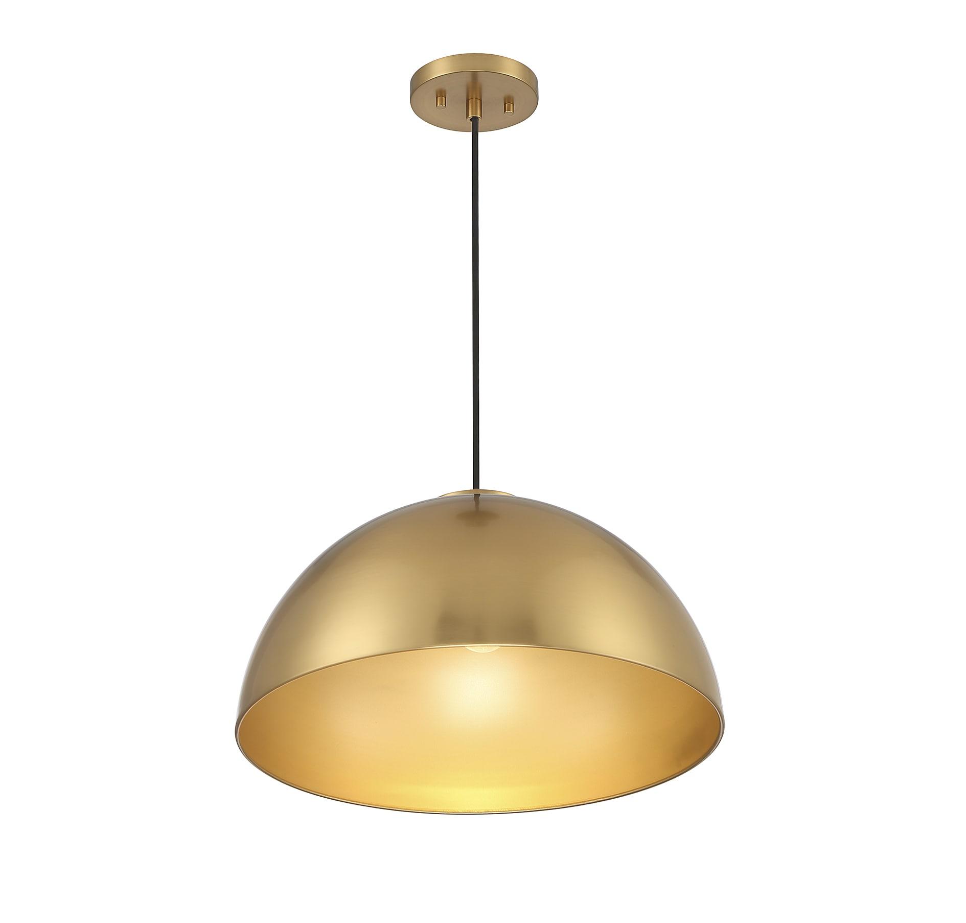 Trade Winds Hazel 1-Light Pendant in Natural Brass