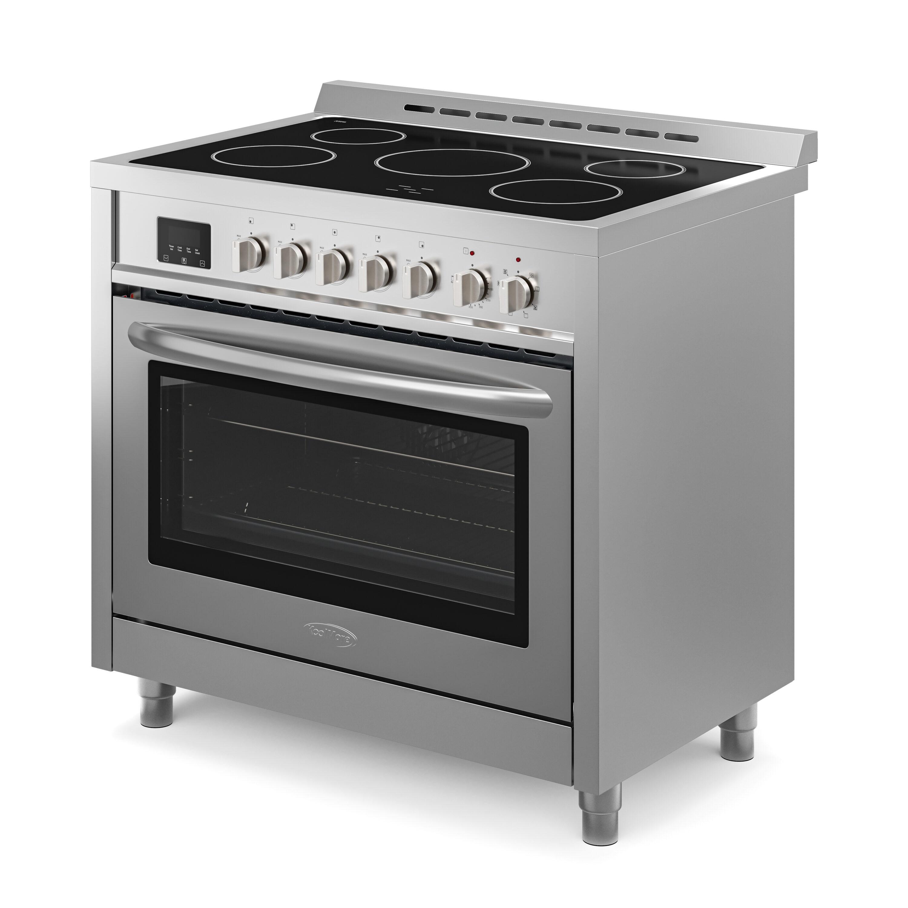 36 in. Professional Electric range Stainless Steel with Legs, 4.3 cu.ft. KM-FR36EE-SS