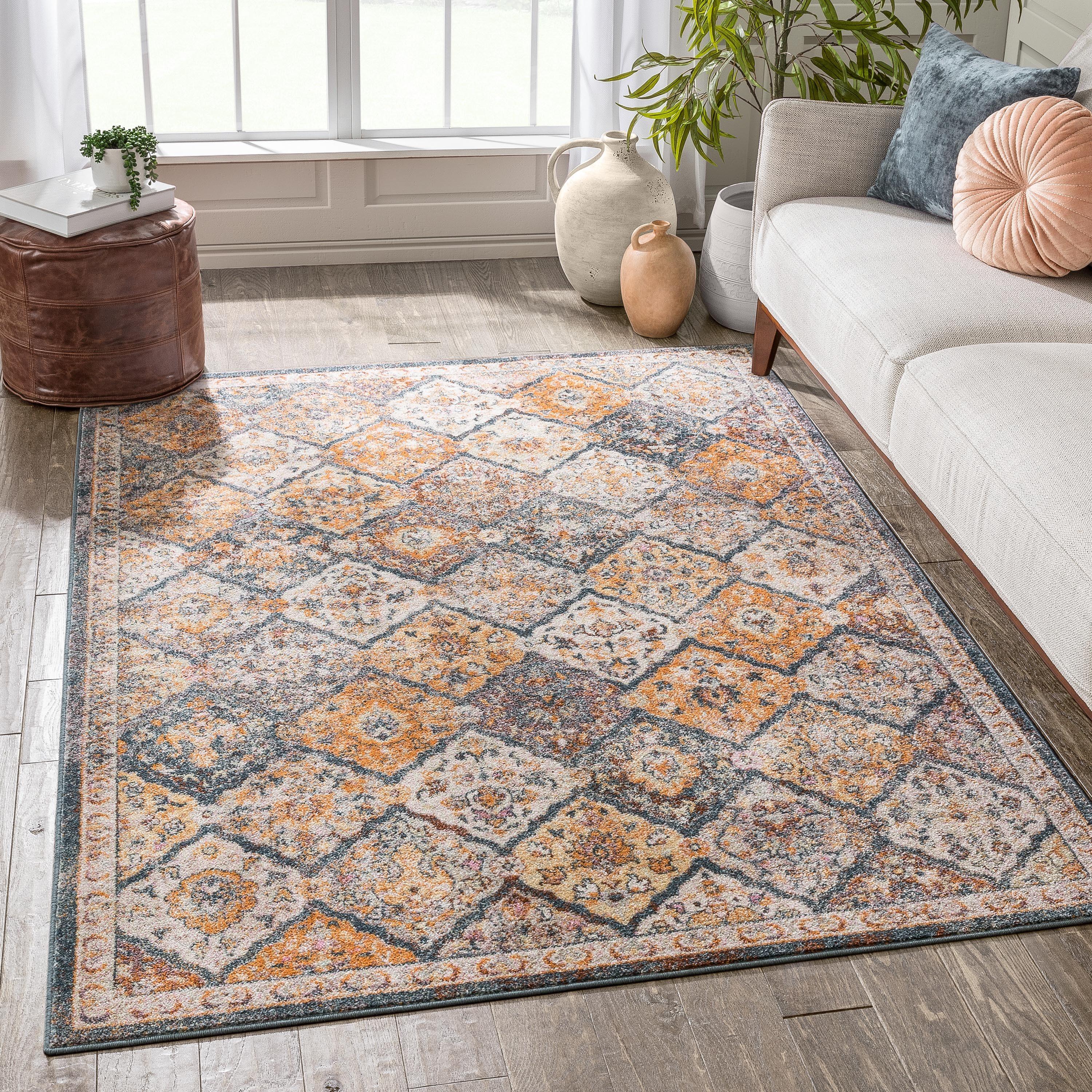 Well Woven Rodeo Oriental Area Rug, 5' x 3', Durable, Longer Lasting Rug, Global Inspired Bohemian Pattern, Super Soft Pile
