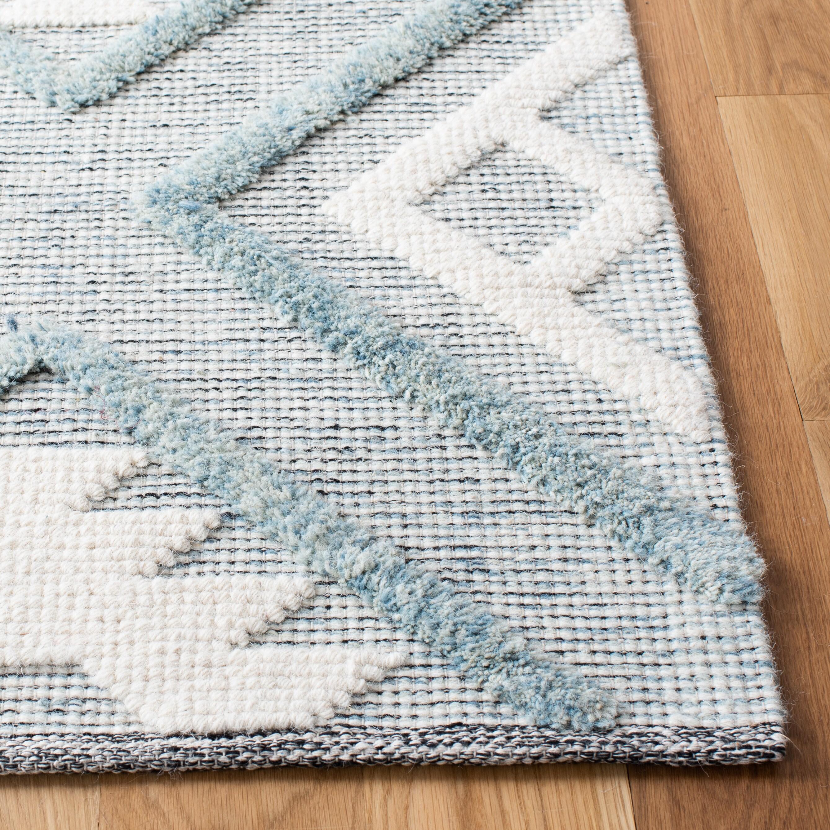 Vermont VRM603 Hand Loomed Area Rug - Blue/Ivory - 3'x5' - Safavieh.