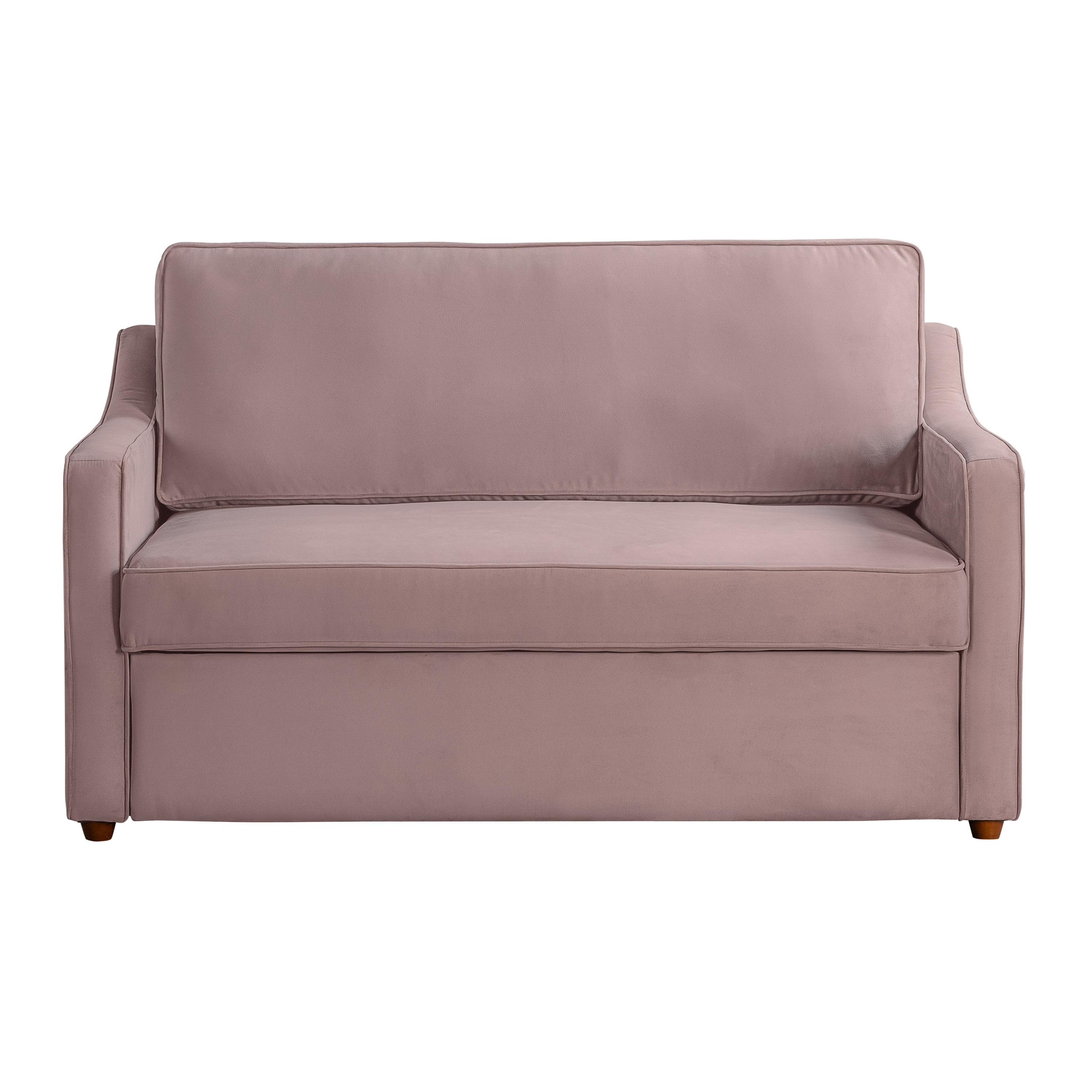 Serta Juliette 62.2'' Full Convertible Sofa w/ Velvet Upholstery