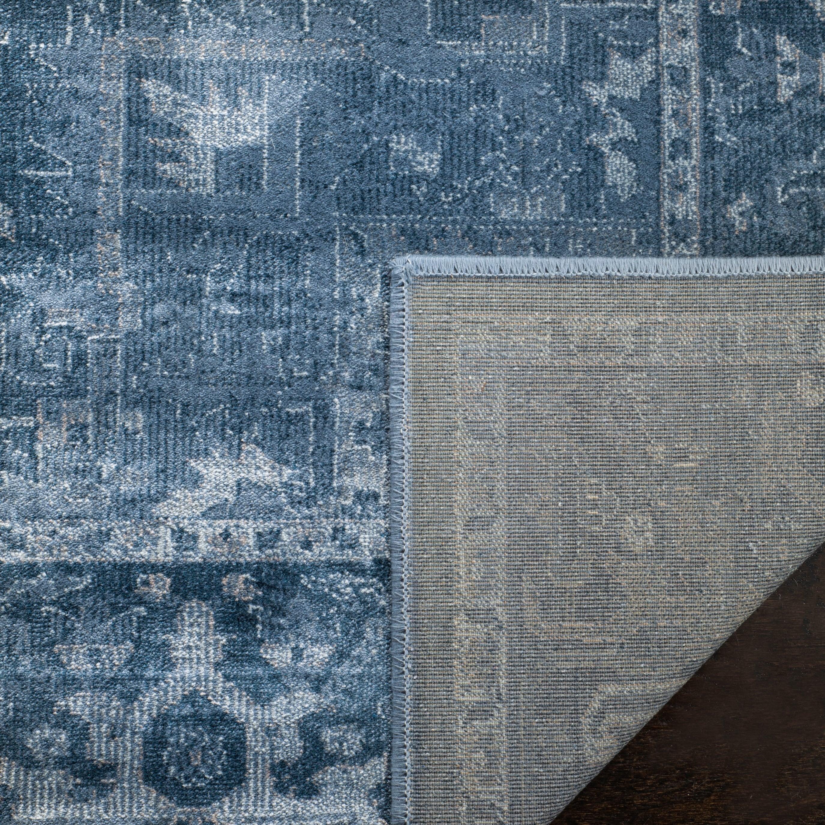 Vintage VTG114 Power Loomed Indoor Skid-Resistant Runner Rug - Blue - 2'2"x8' - Safavieh