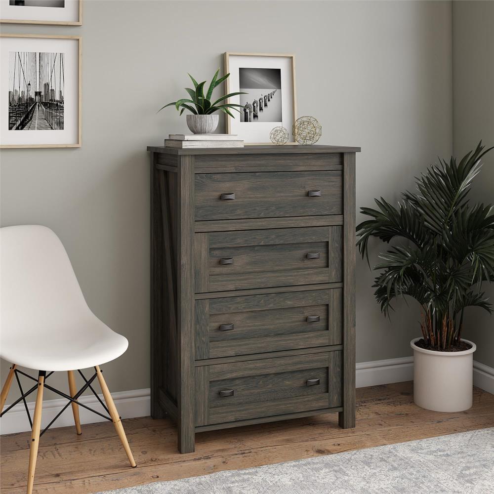 Farmington 4 Drawer Dresser, Weathered Oak