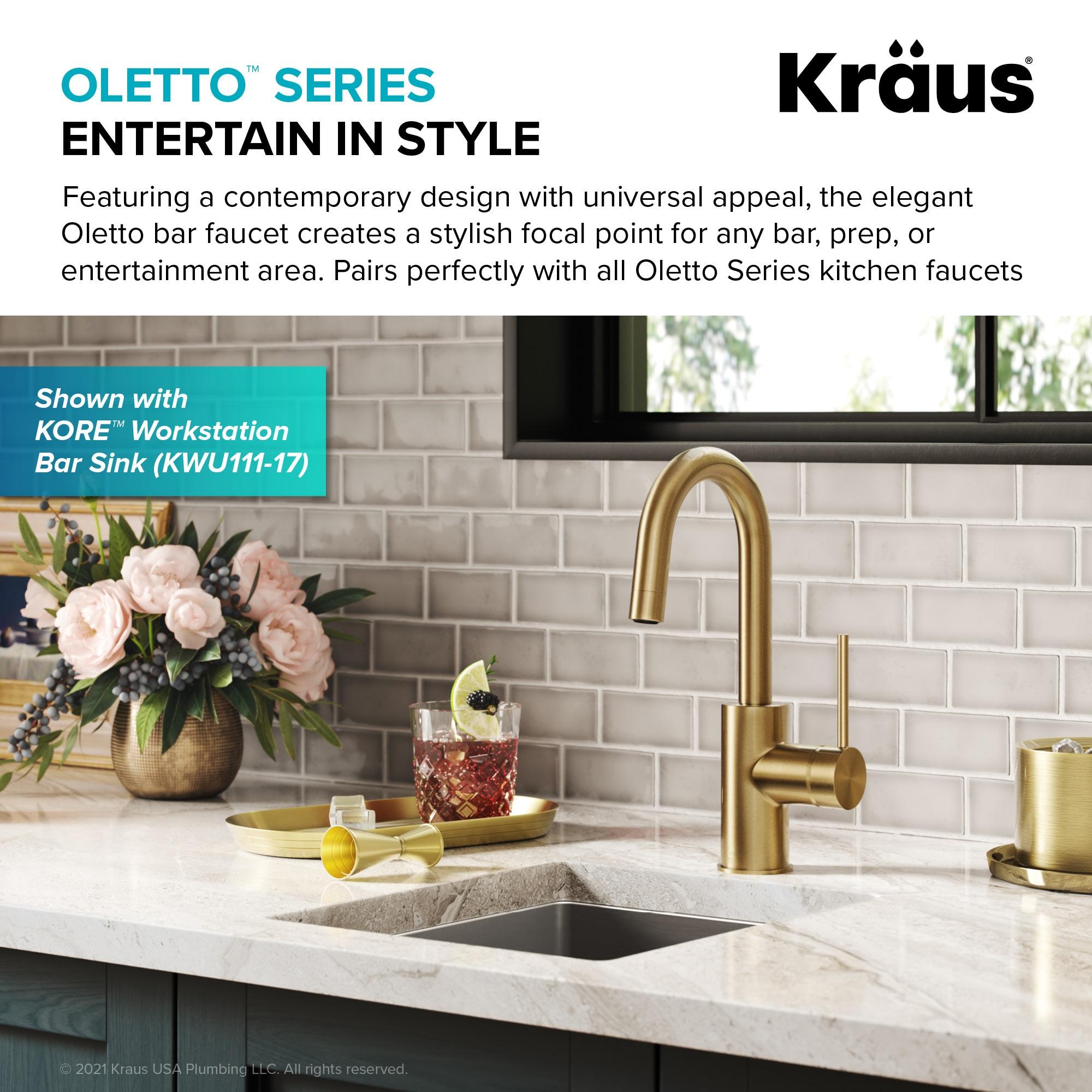 Kraus Oletto™ Single Handle Kitchen Bar Faucet KPF-2600SFACB