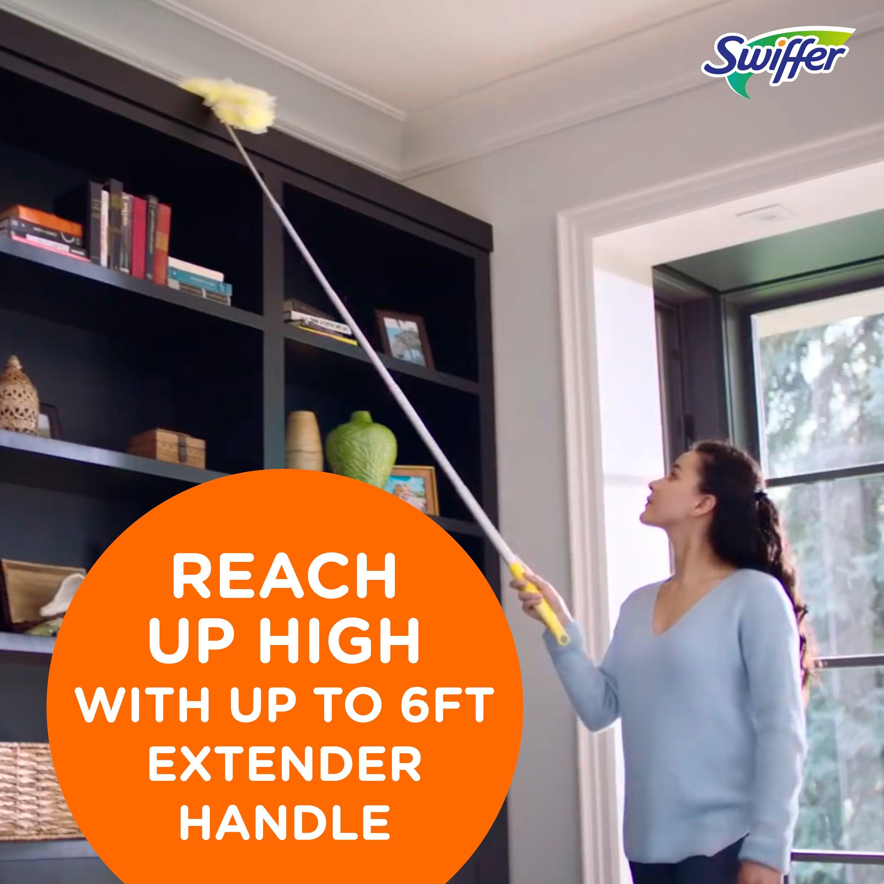 Swiffer Dusters Heavy Duty Super Extendable Handle Dusting Kit(Extension Pole, Extendable Handle,4 Duster Refill) - 4ct