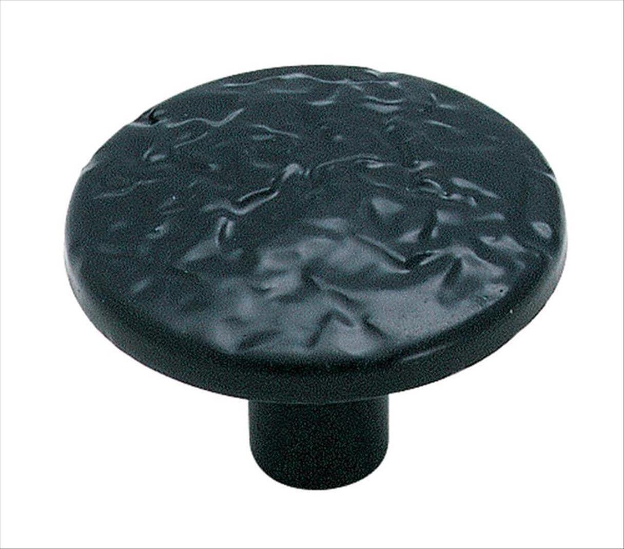 Allison Round Matte Black Colonial Cabinet Knob with Mounting Hardware