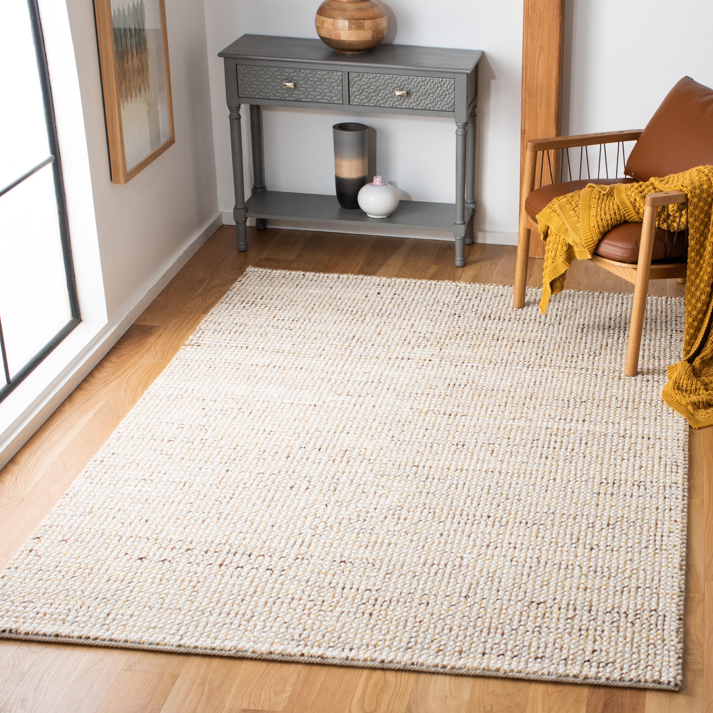 Vermont VRM401 Hand Woven Accent Rug - Ivory/Silver - 3'x5' - Safavieh.