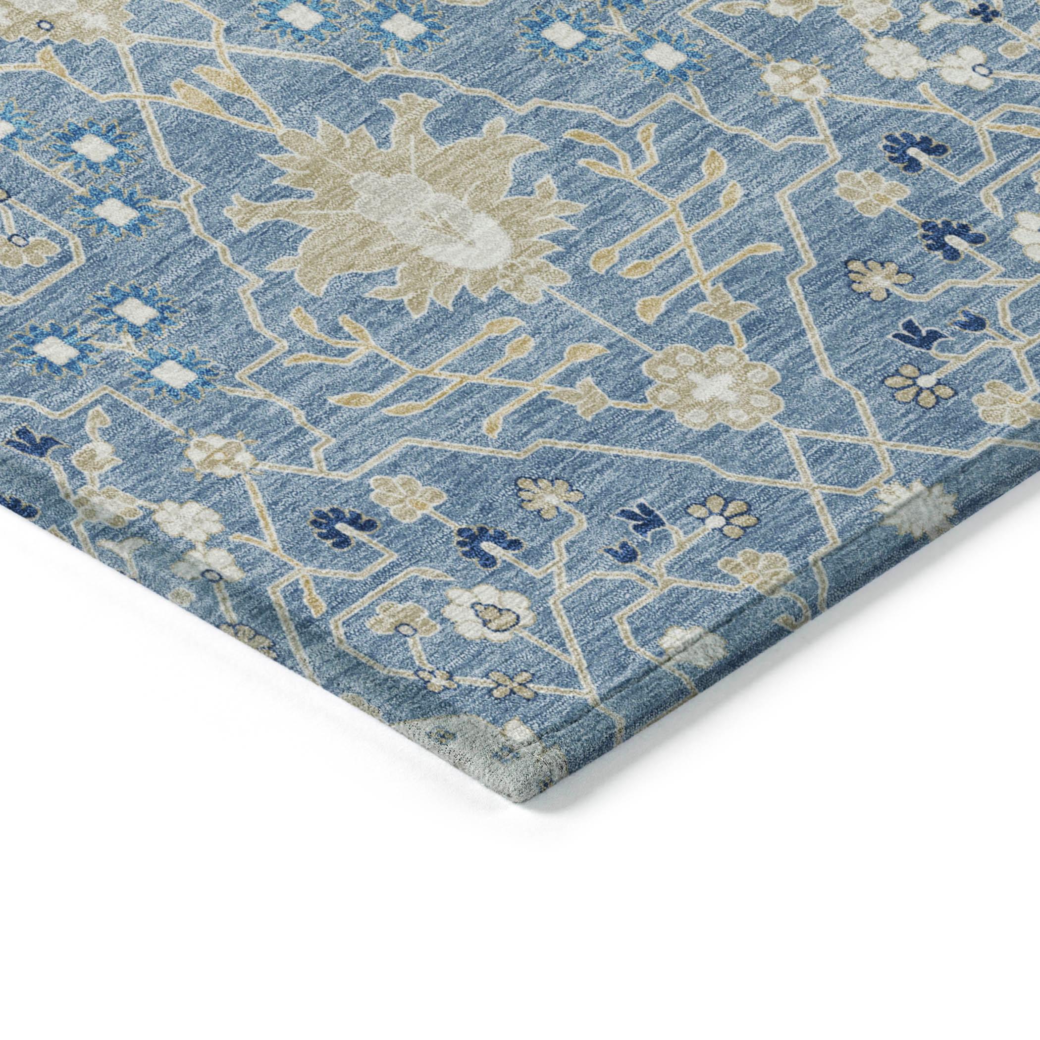 Addison Rugs Chantille Indoor/Outdoor Modern Abstract Denim Washable Rectangle Rug, 1'8" x 2'6"