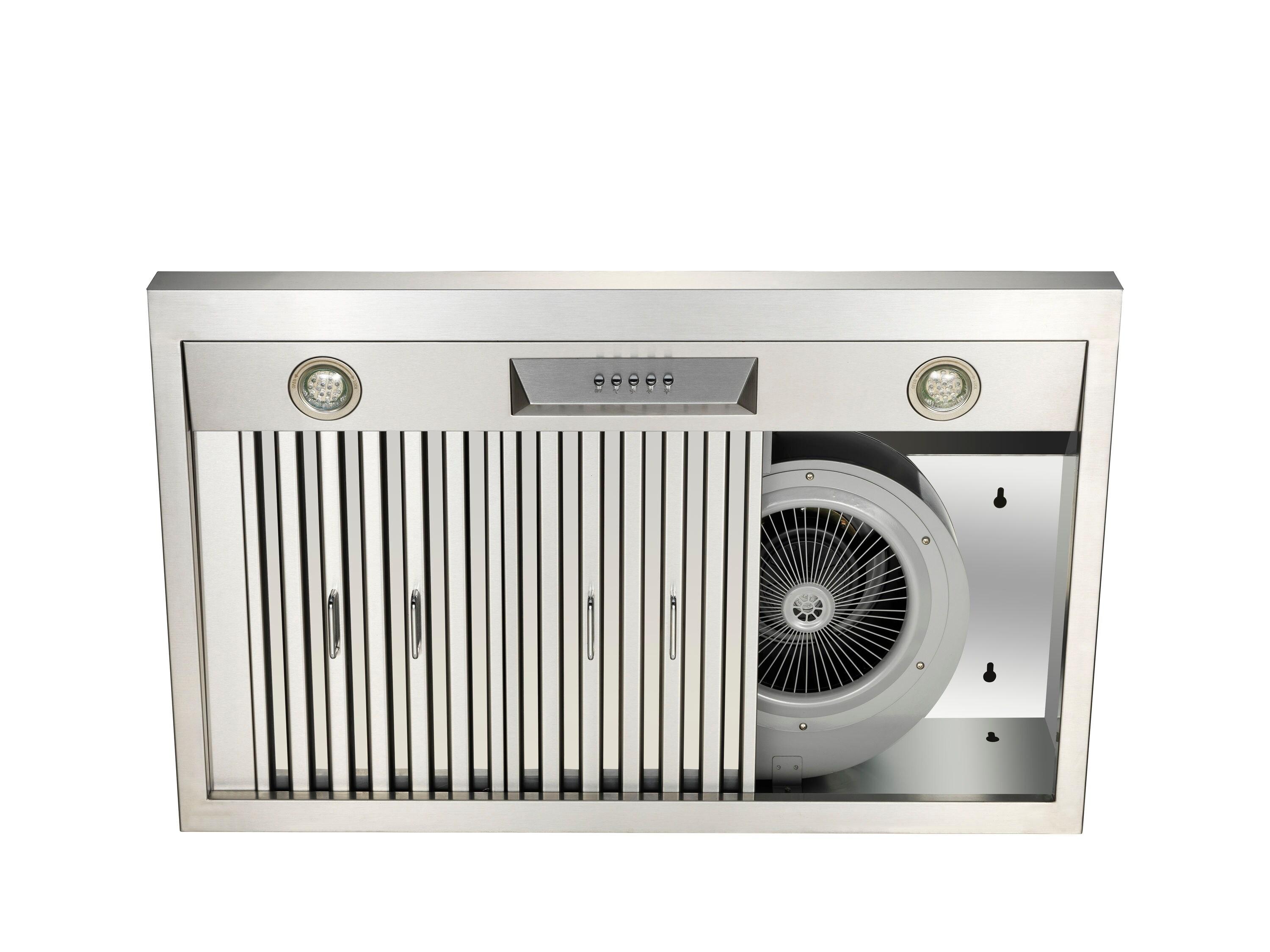 NXR Professional Ranges 36" Stainless Steel 800 CFM Under Cabinet Range Hood with Baffle Filter