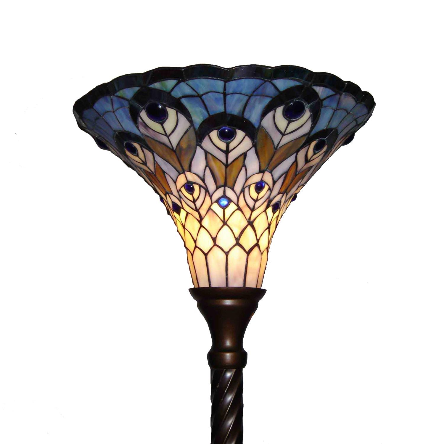 Warehouse of Tiffany Peacock 1 Light Torchiere