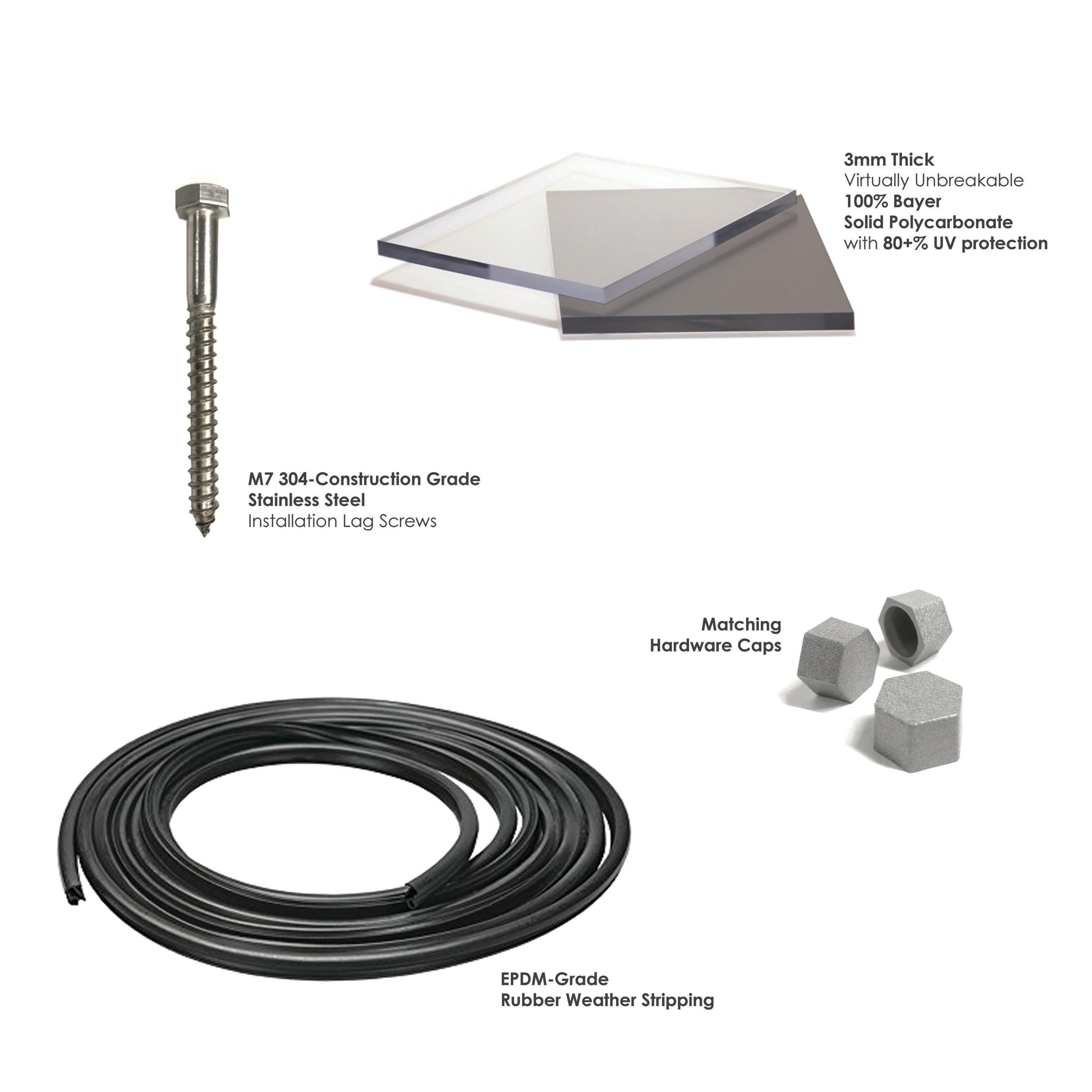 Advaning 7.9'' D Polycarbonate Cover Retractable Door / Window Awning