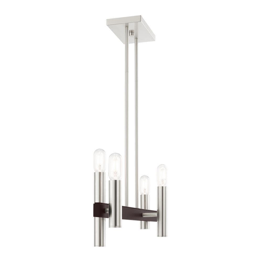 Livex Lighting Helsinki 4 - Light Chandelier in  Brushed Nickel