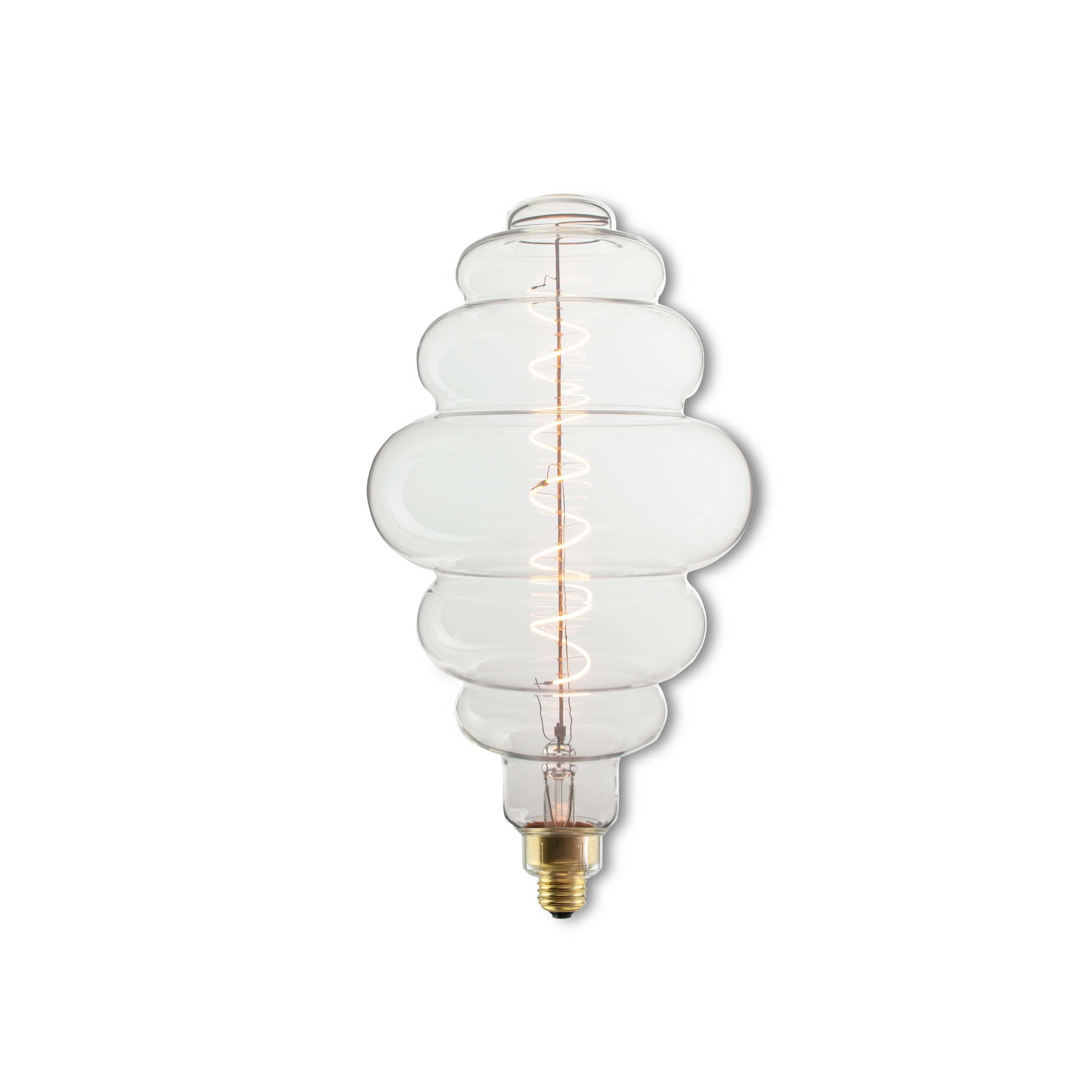 Oversized Bee Hive Clear LED Edison Bulb, 60 Watt Equivalent, E26 Dimmable 2200K